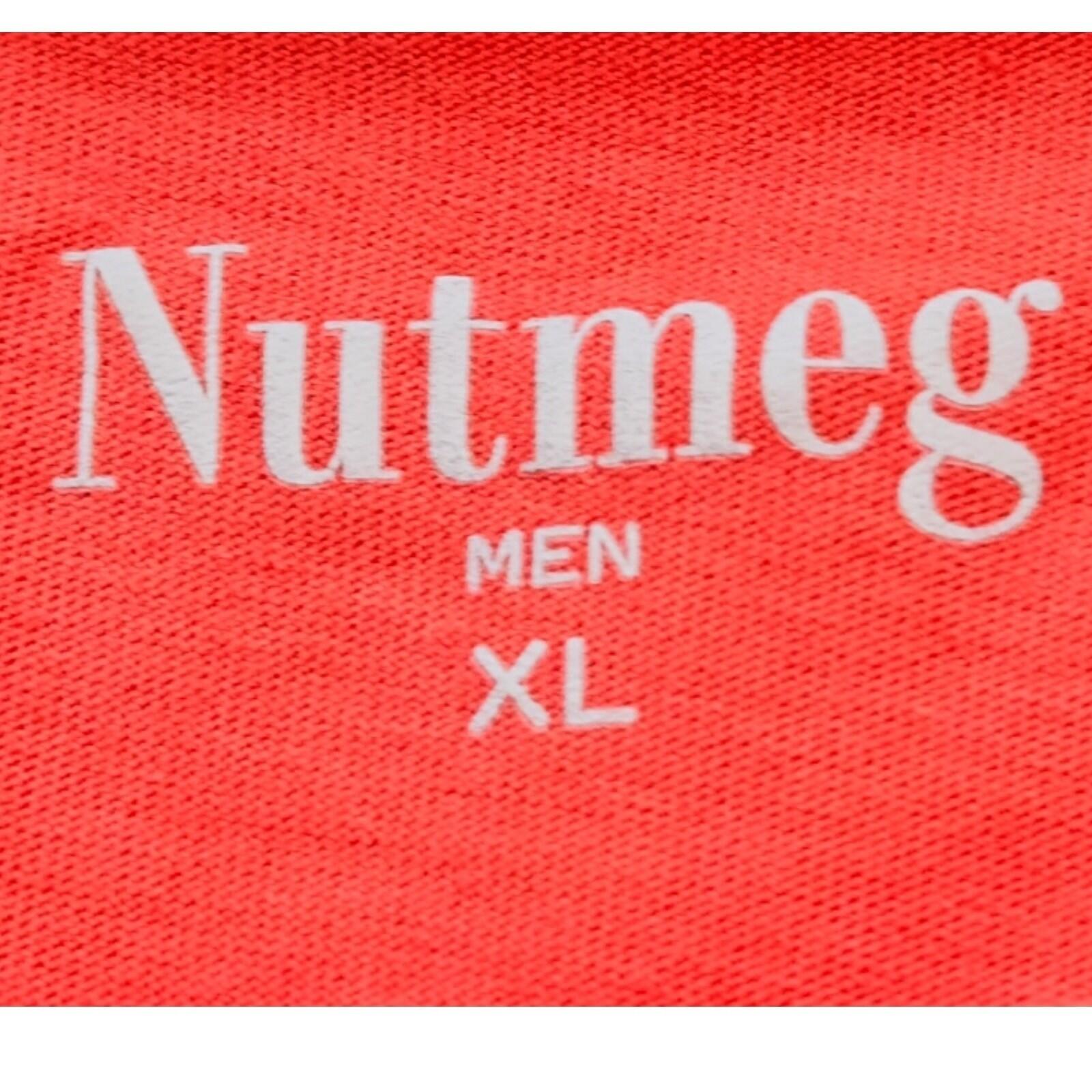 Nutmeg T-Shirt Men's Uk Size XL Red Short Sleeve Crew Neck