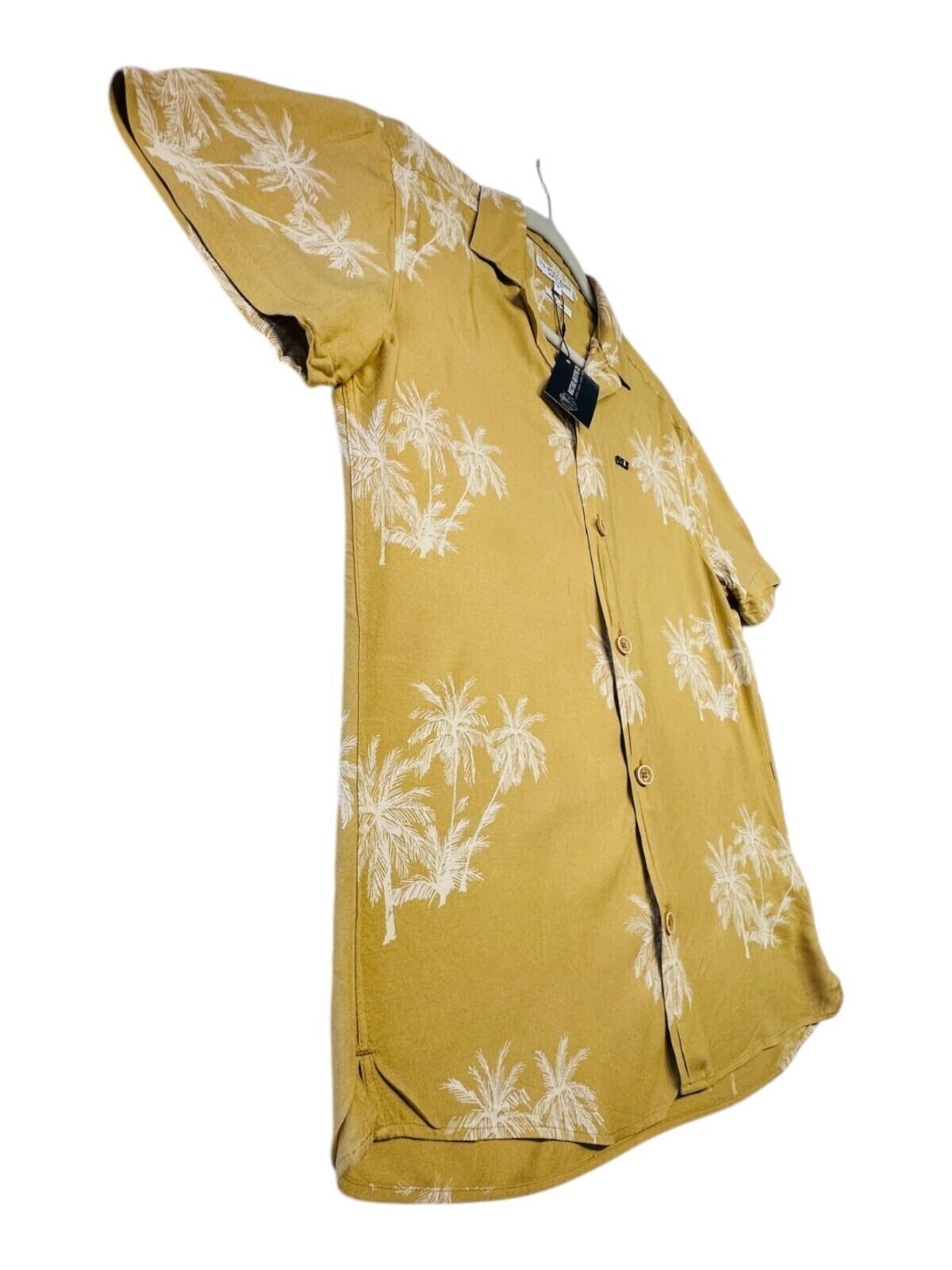 U.S. Polo Assn. Shirt Men's UK Size S Yellow Palm Tree