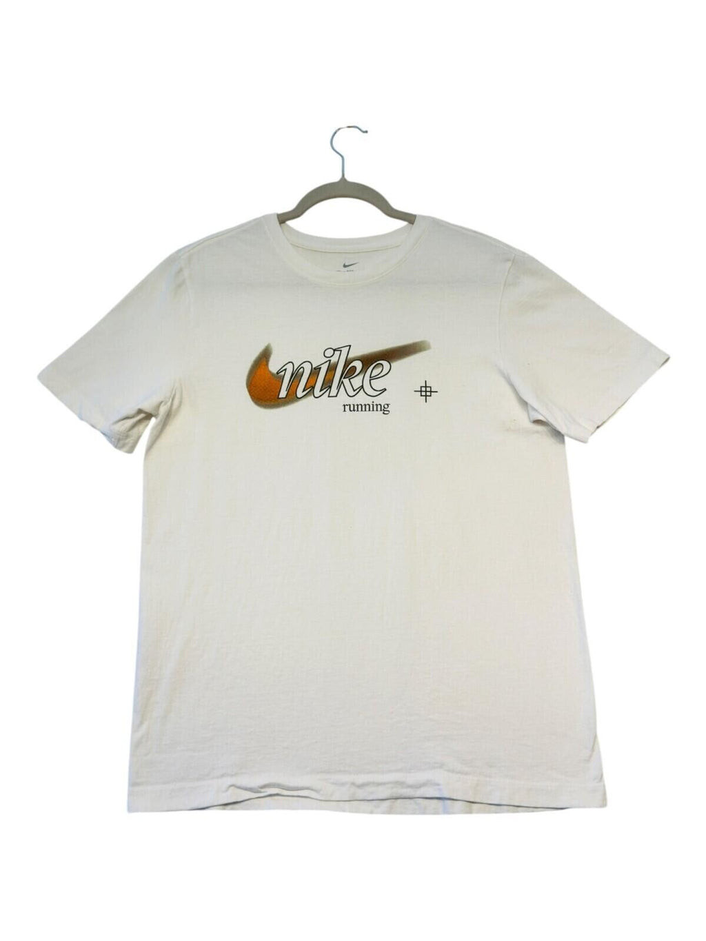Nike Running T-Shirt Men's UK Size M White Graphic Print