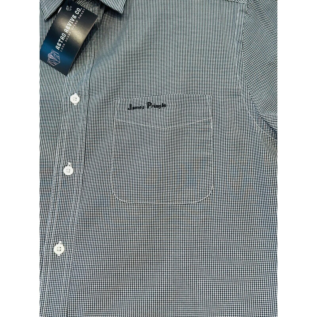 James Pringle Shirt Men's UK Size M Grey Embroidered Logo