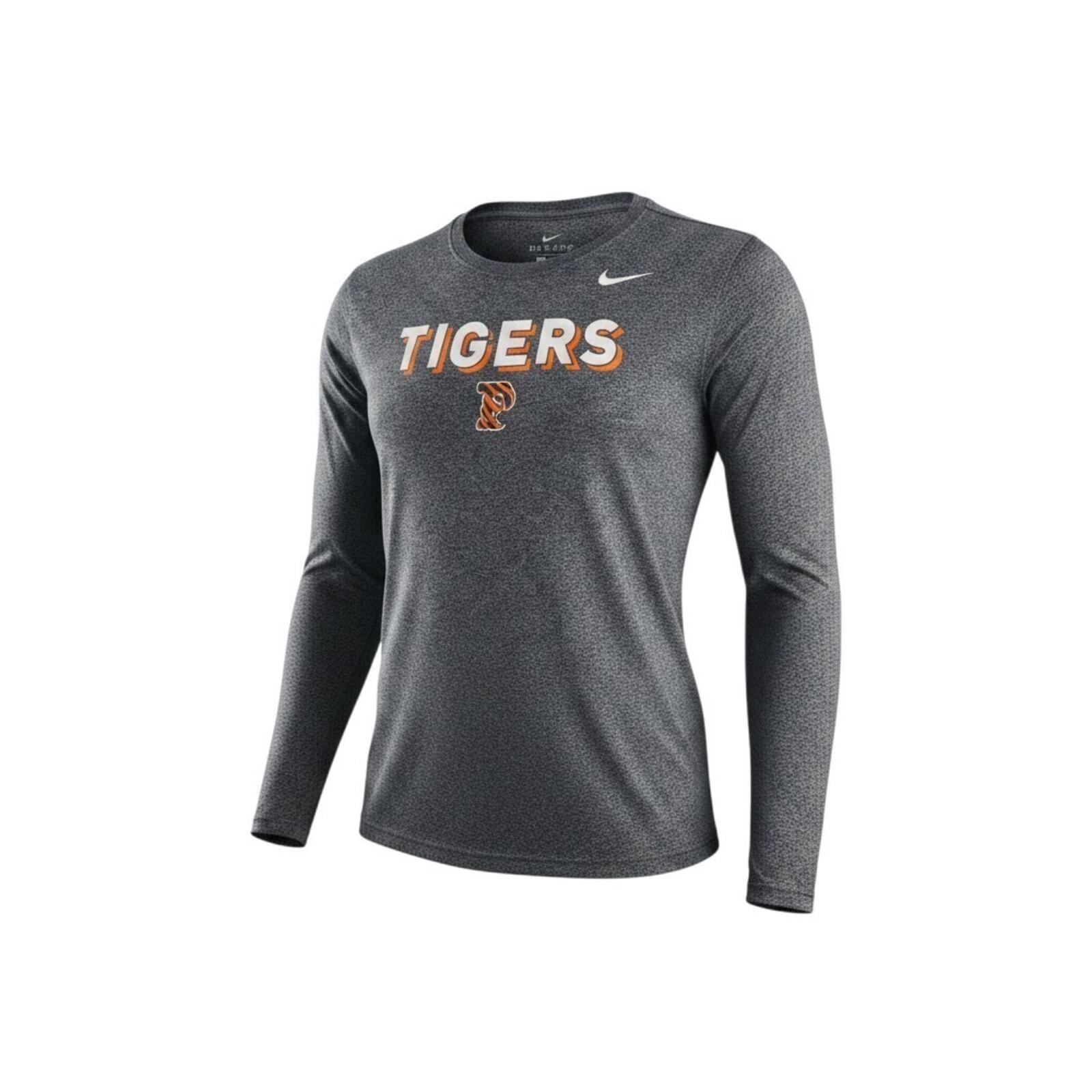 Nike Tigers T-Shirt Men's UK Size 2XL Grey Long Sleeve