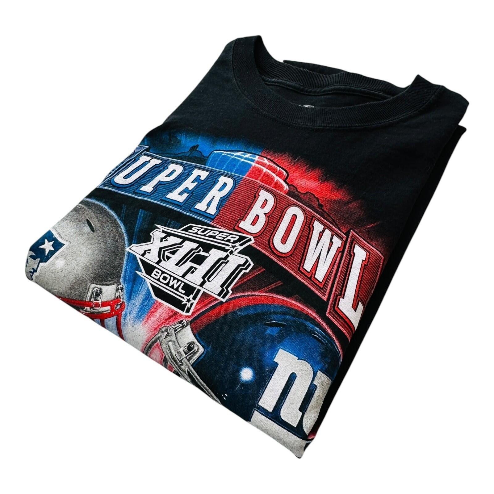 Reebok Patriots vs Giants T-Shirt Men's UK Size XL Black