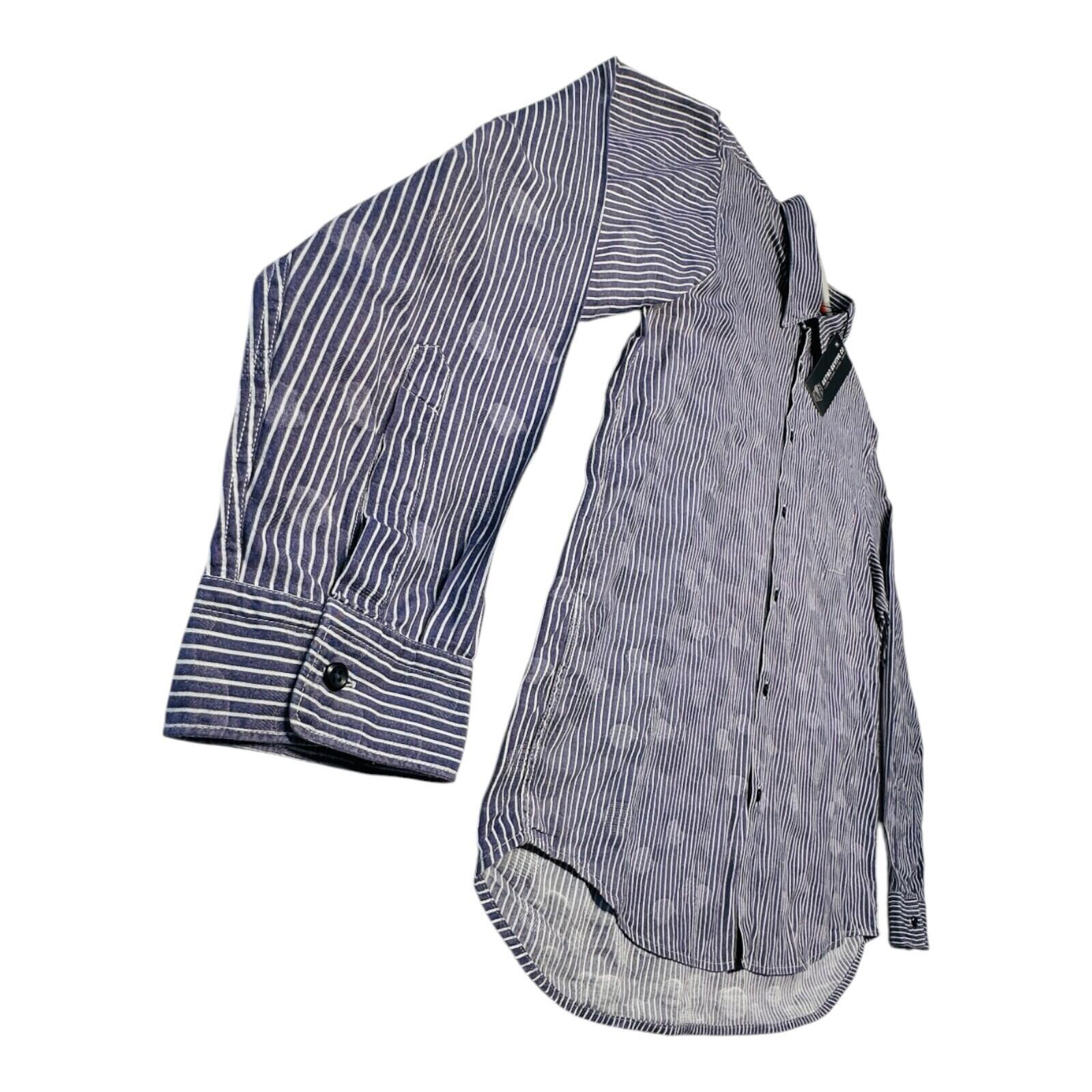 Hugo Boss Shirt Men's UK Size L Blue Stripe Designer