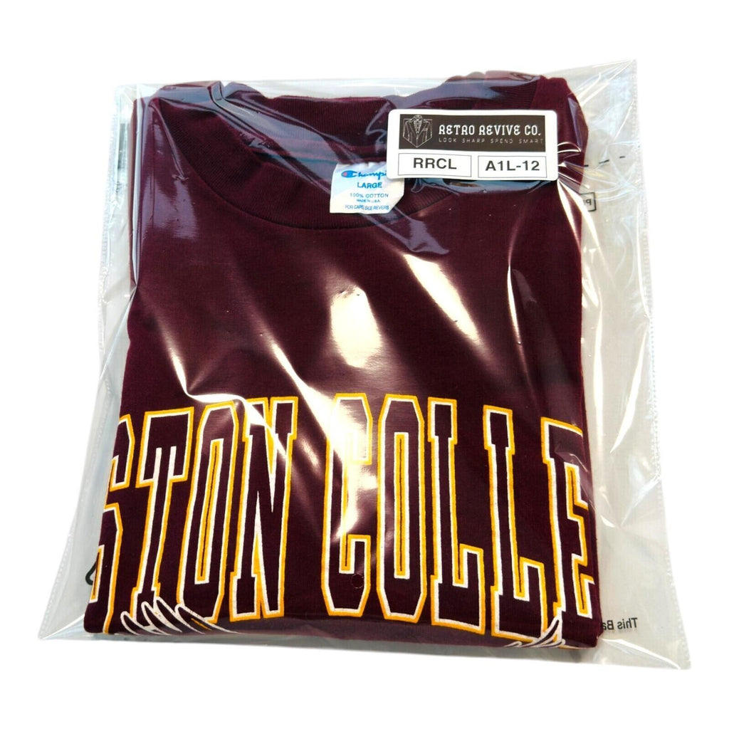 Champion Boston Eagles T-Shirt Men's UK Size L Red