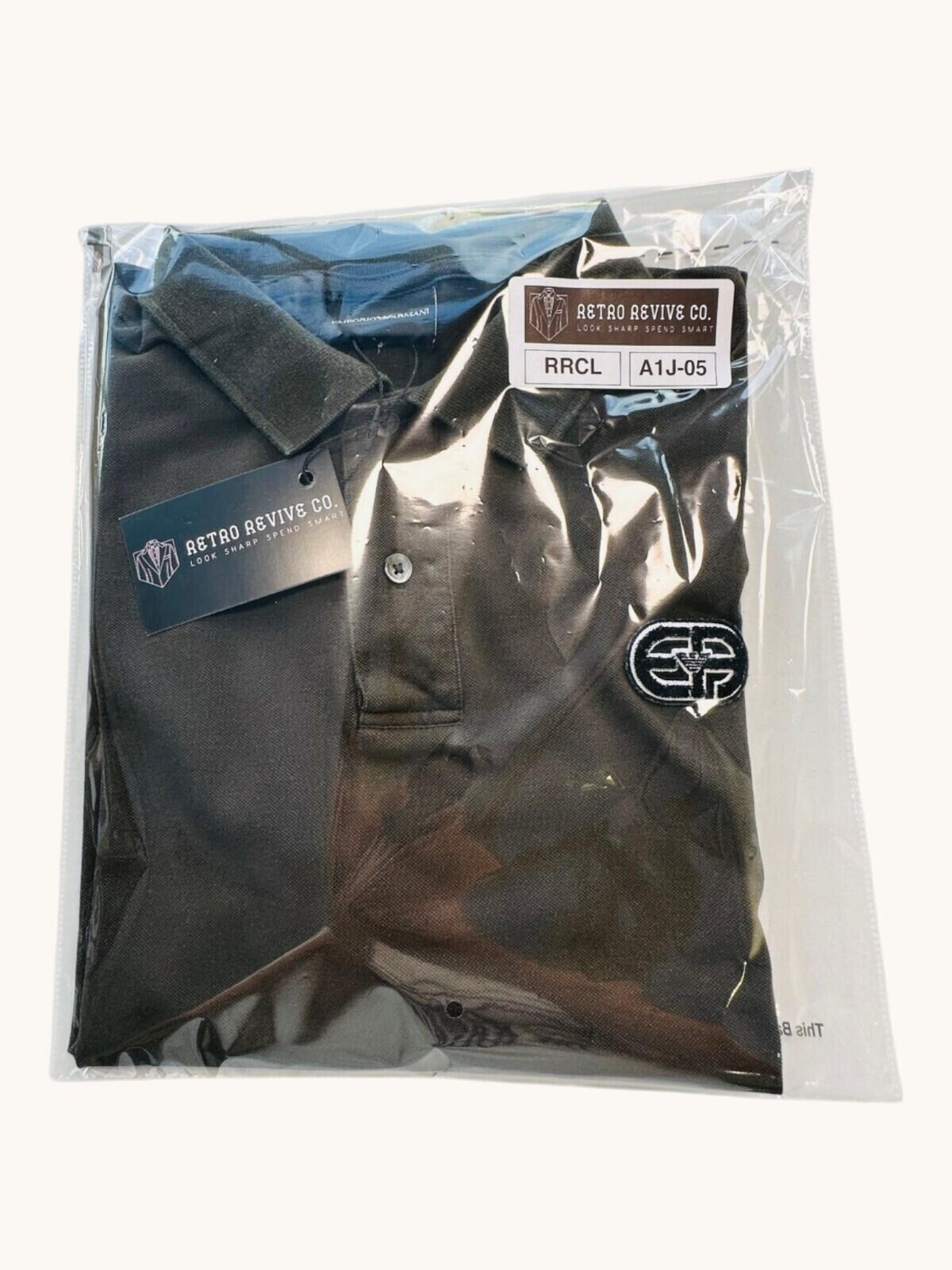 Emporio Armani Polo Shirt Men's UK Size M Green Embroidered