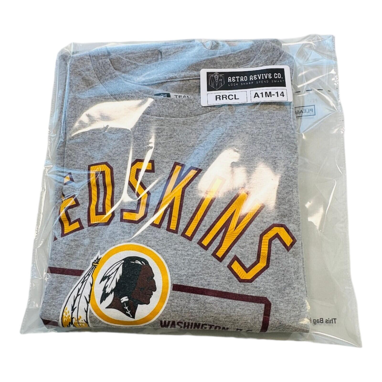 NFL Redskins T-Shirt Men's UK Size L Grey Graphic Print