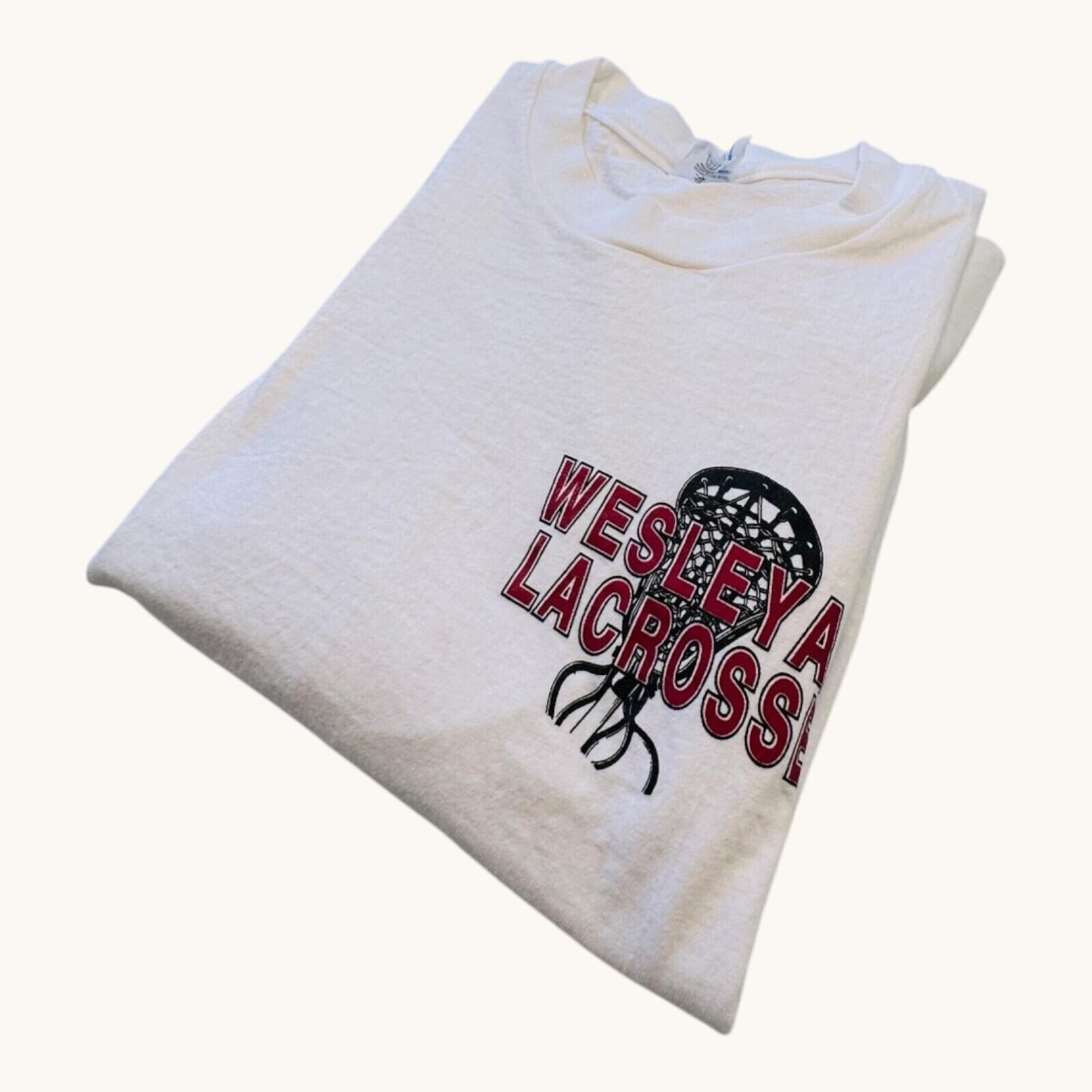 Champion Wesleyan Lacrosse T-Shirt Men's UK Size L White