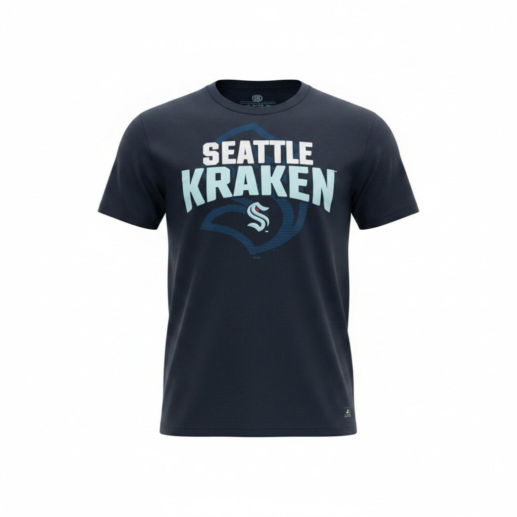 NHL Seattle Kraken T-Shirt Men's Uk Size M Blue Crew Neck