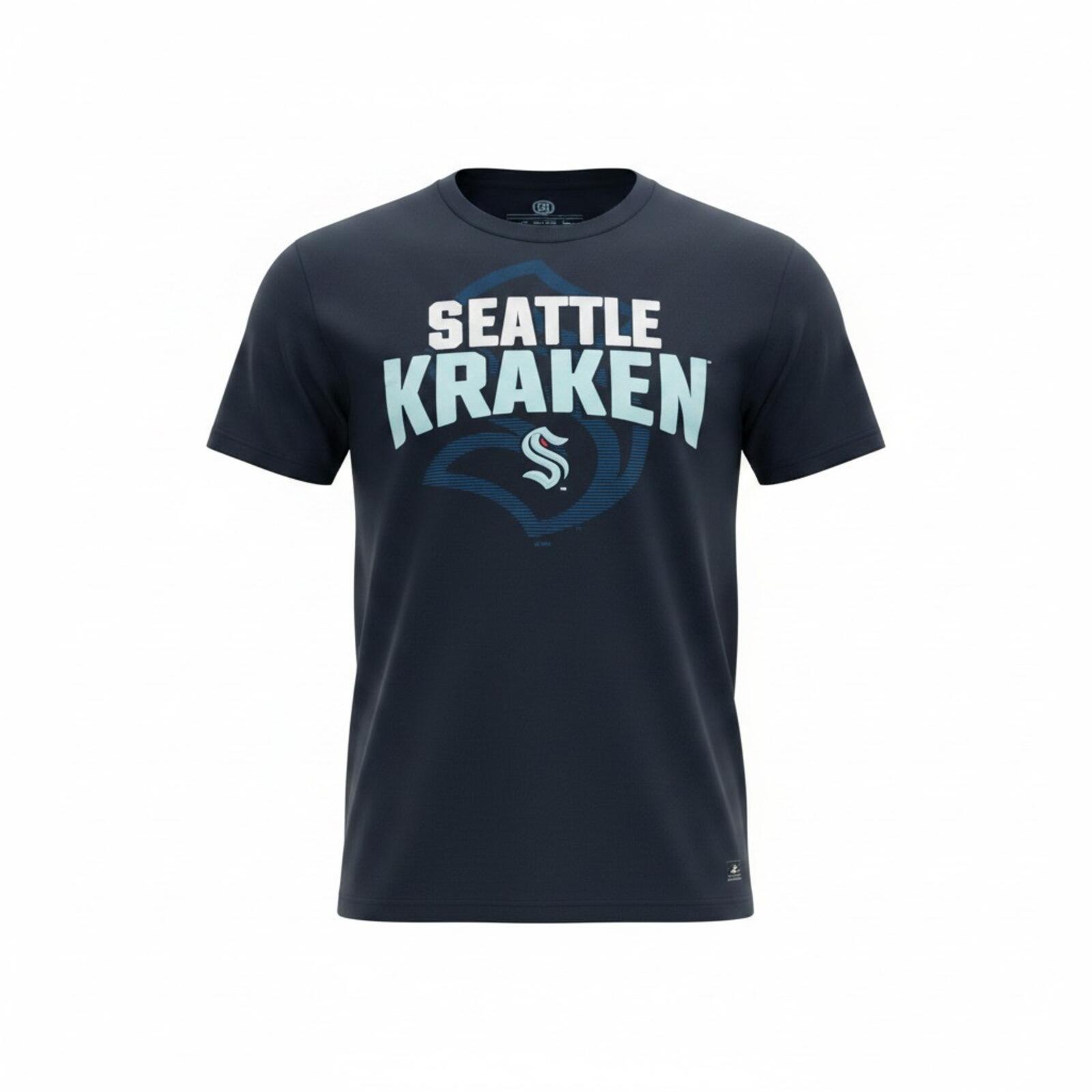 NHL Seattle Kraken T-Shirt Men's Uk Size M Blue Crew Neck