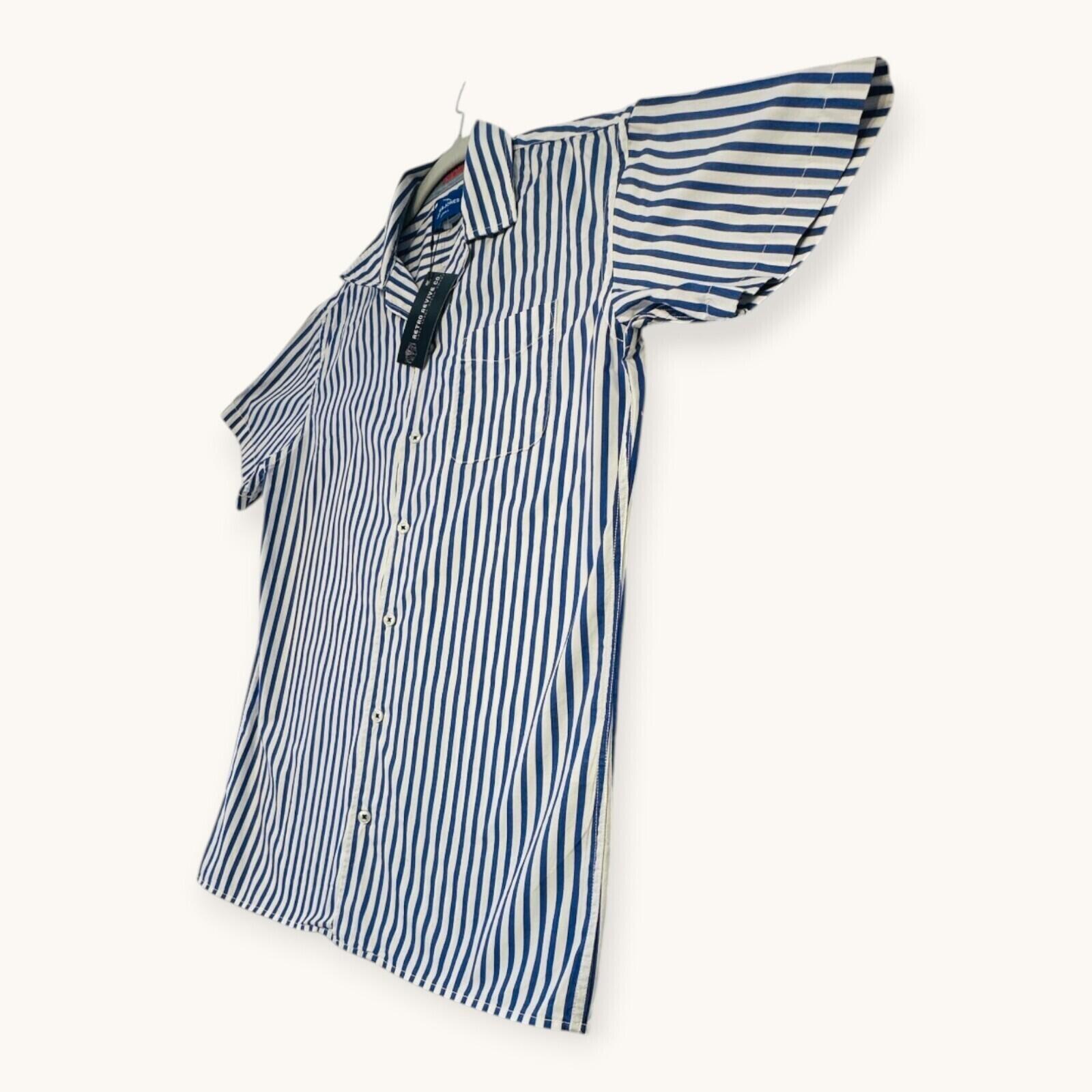 Jack & Jones Shirt Men's UK Size S White and Blue Striped