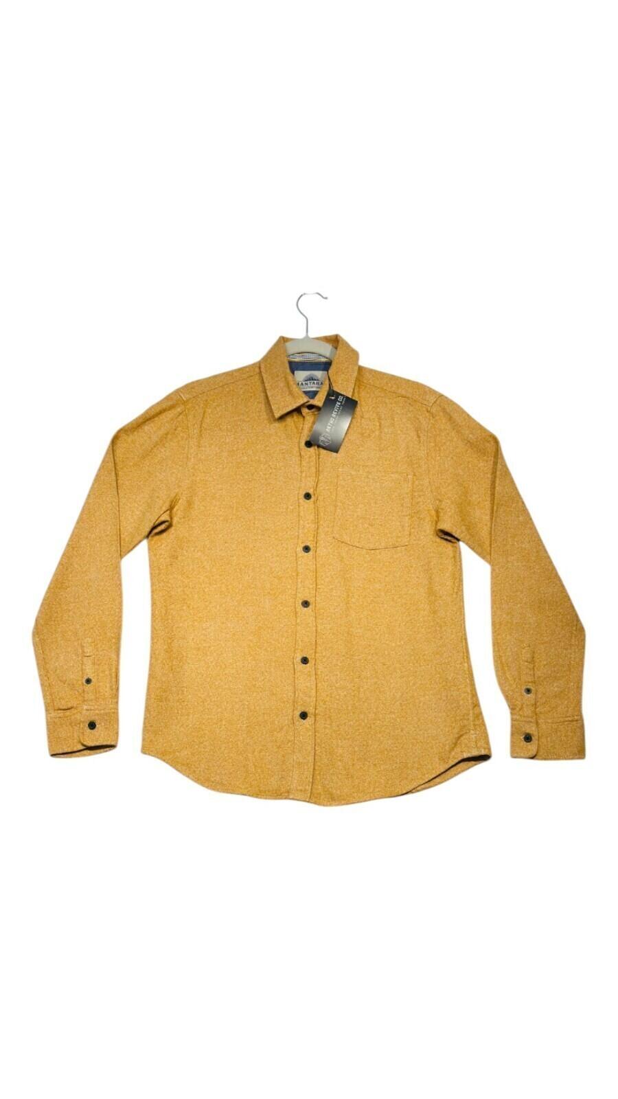 Mantaray Shirt Men's UK Size S Yellow Flannel Pocket