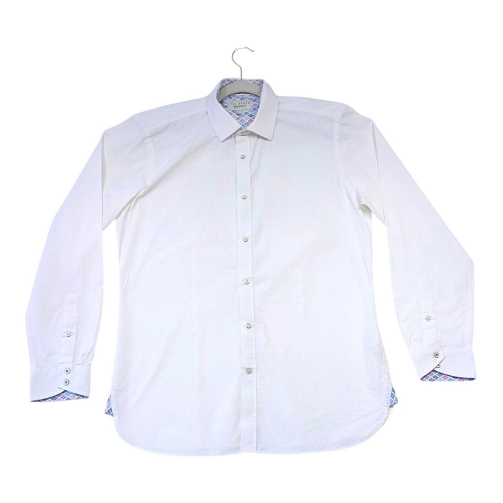 Ted Baker Endurance Men's Uk Size M White Long Sleeve