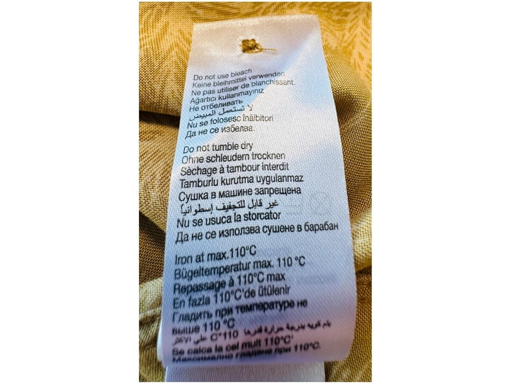 U.S. Polo Assn. Shirt Men's UK Size S Yellow Palm Tree