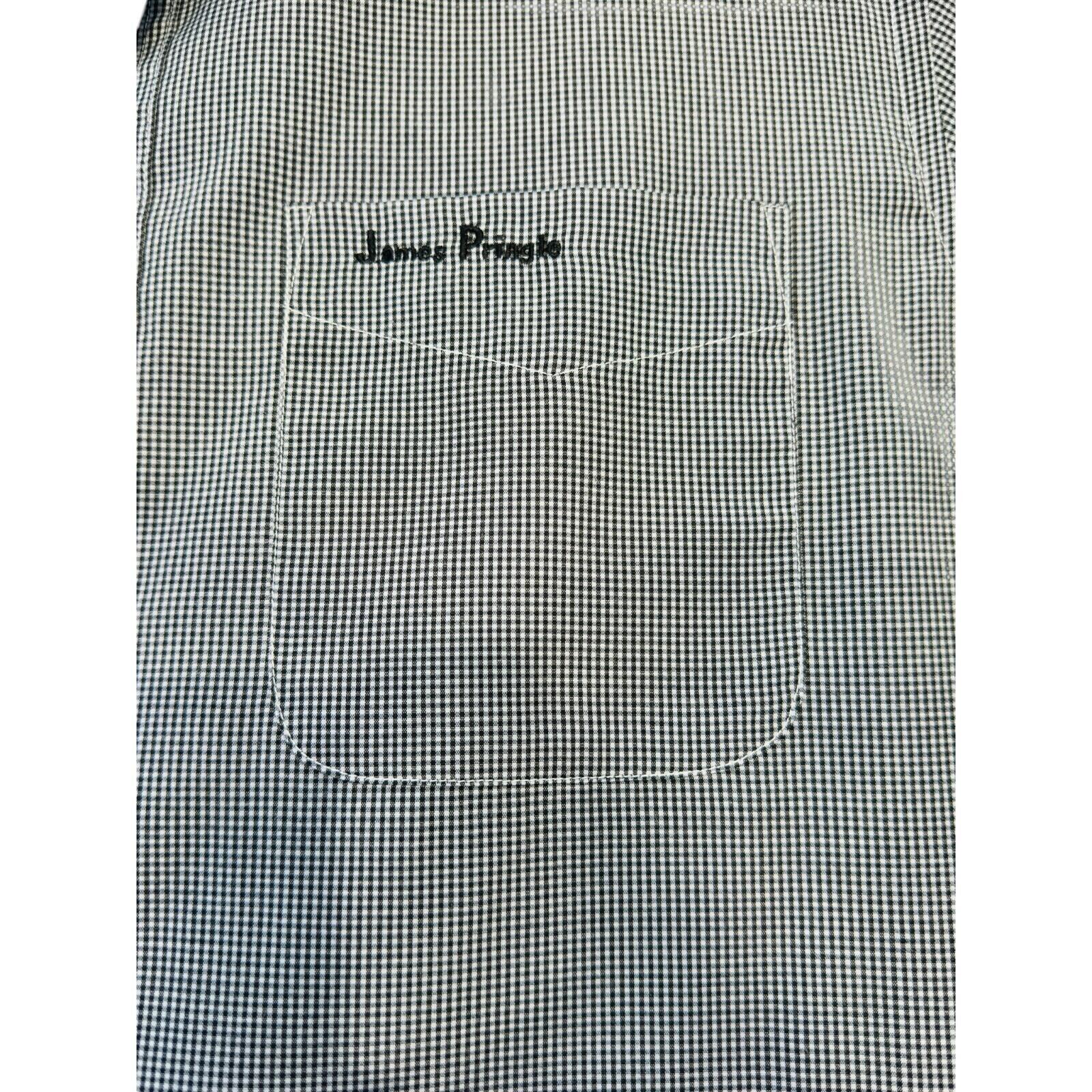 James Pringle Shirt Men's UK Size M Grey Embroidered Logo