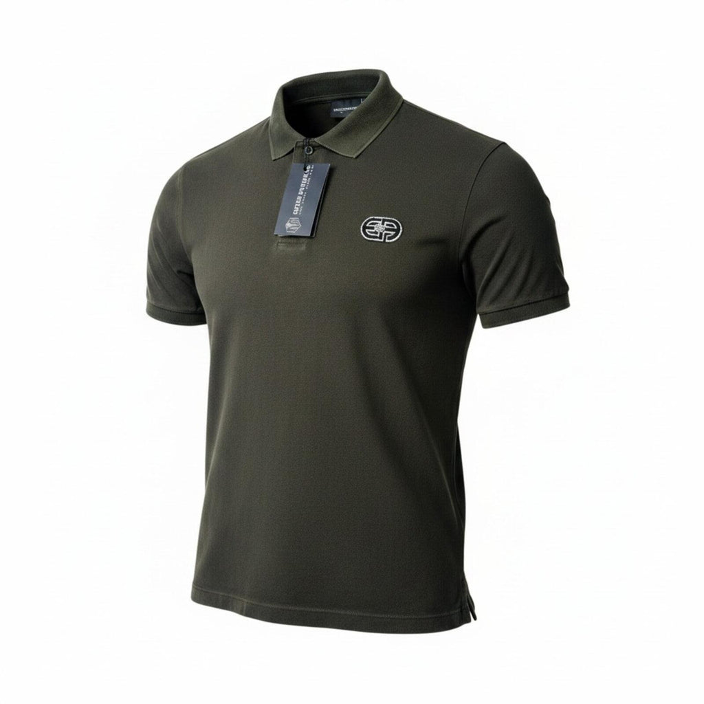 Emporio Armani Polo Shirt Men's UK Size M Green Embroidered