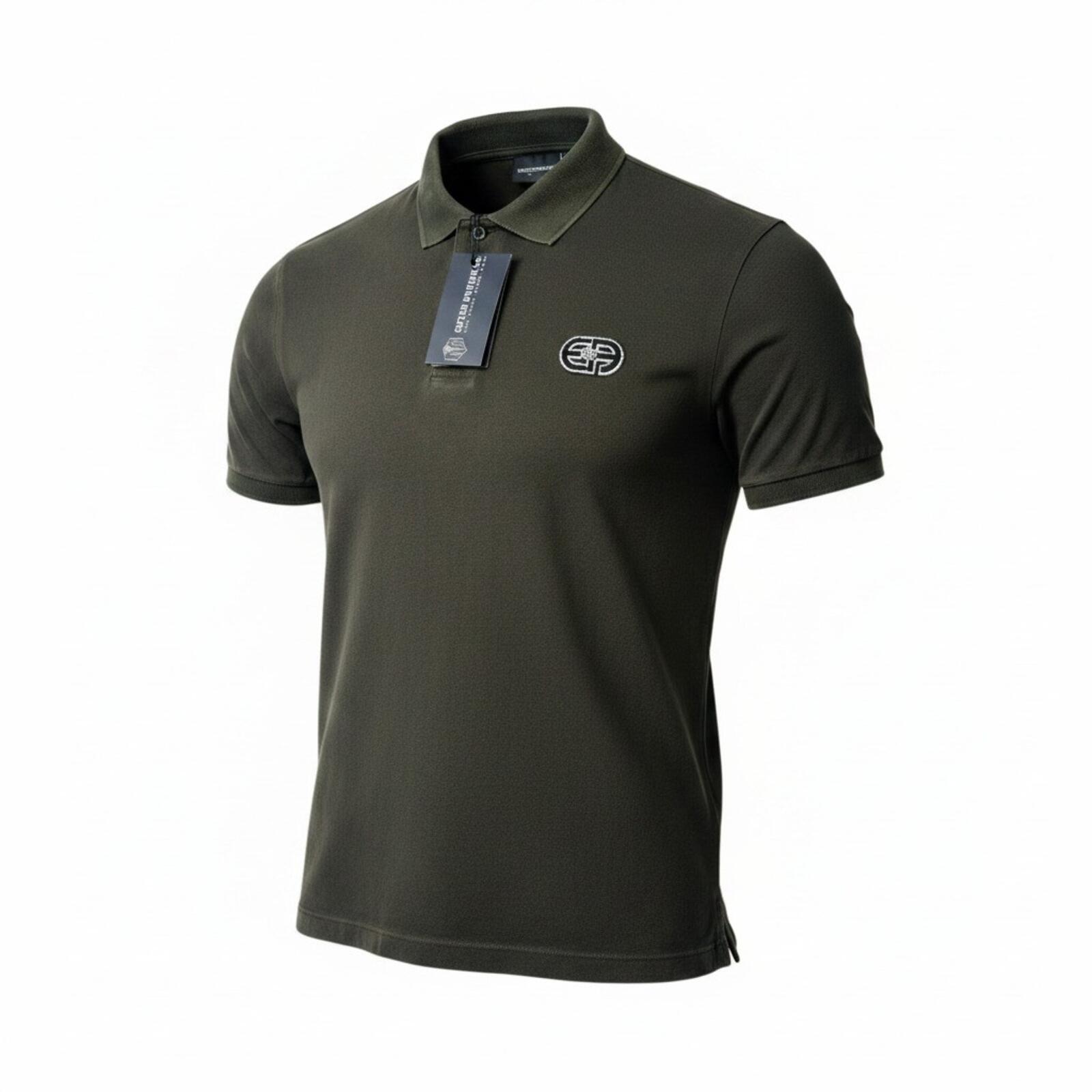 Emporio Armani Polo Shirt Men's UK Size M Green Embroidered