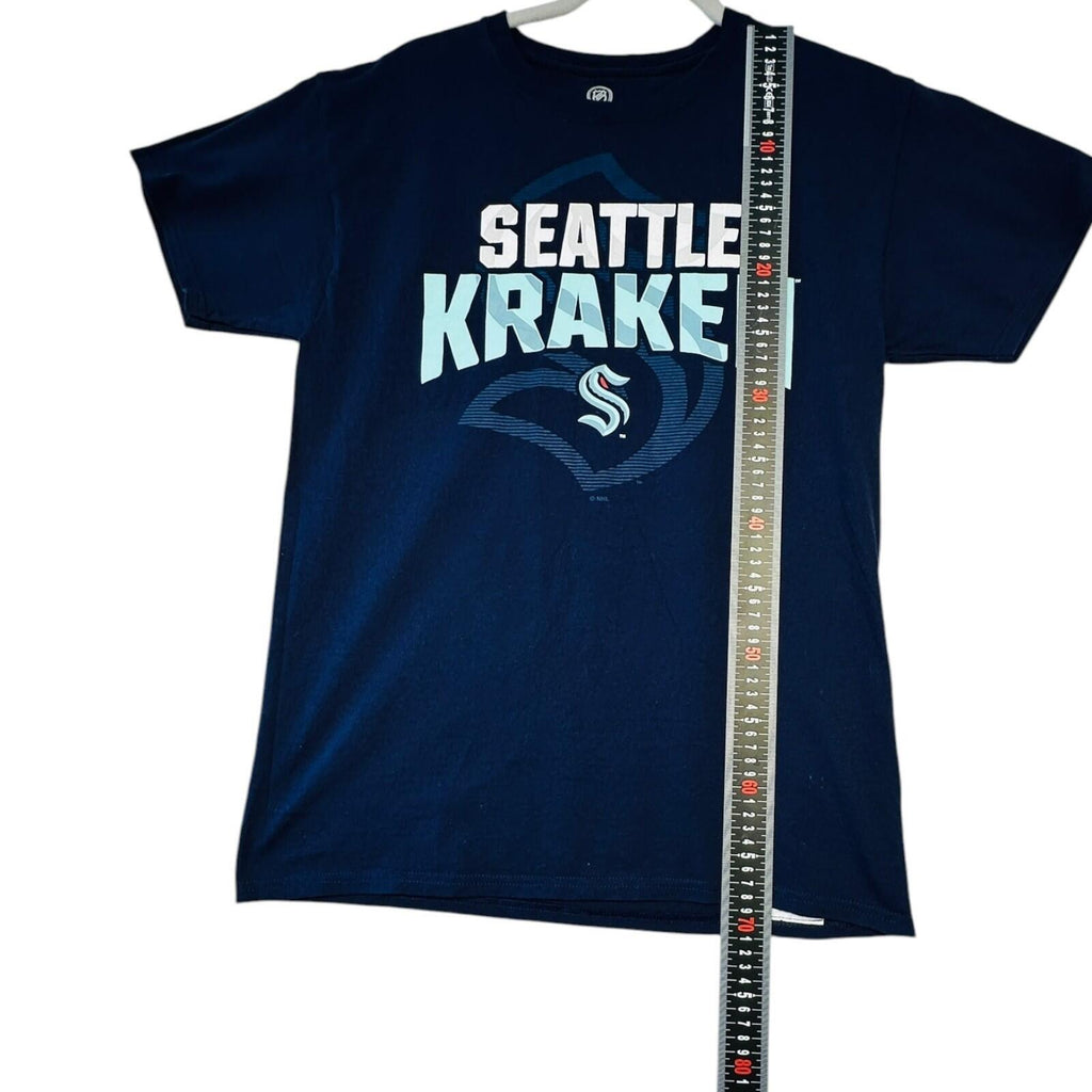 NHL Seattle Kraken T-Shirt Men's Uk Size M Blue Crew Neck