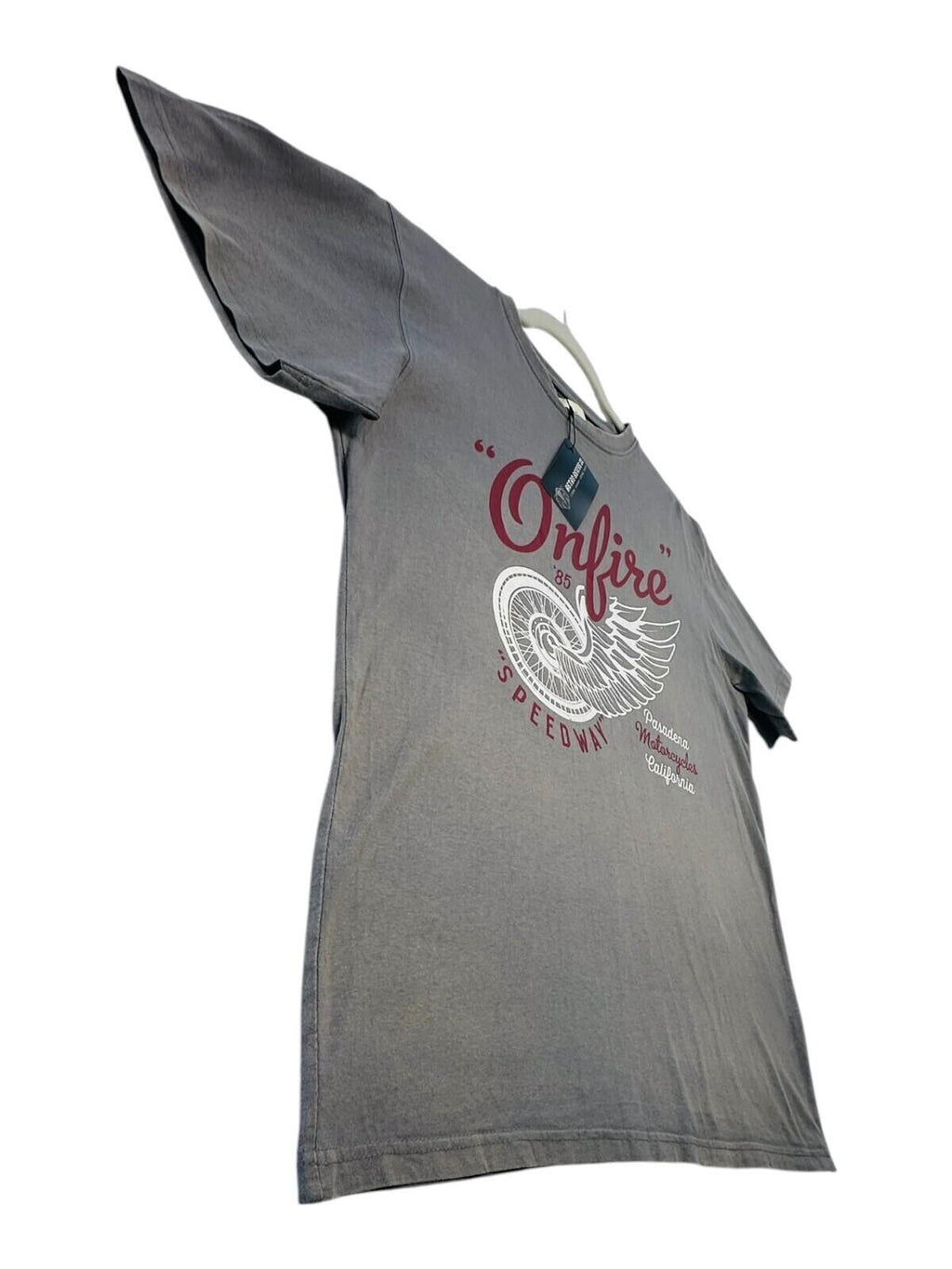 Onfire T-Shirt Men's UK Size M Grey Graphic Print