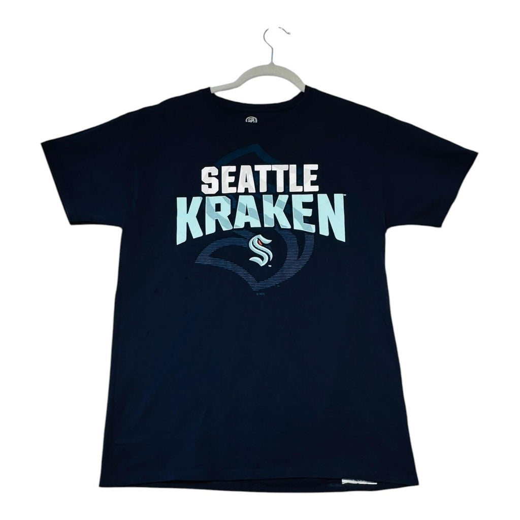 NHL Seattle Kraken T-Shirt Men's Uk Size M Blue Crew Neck