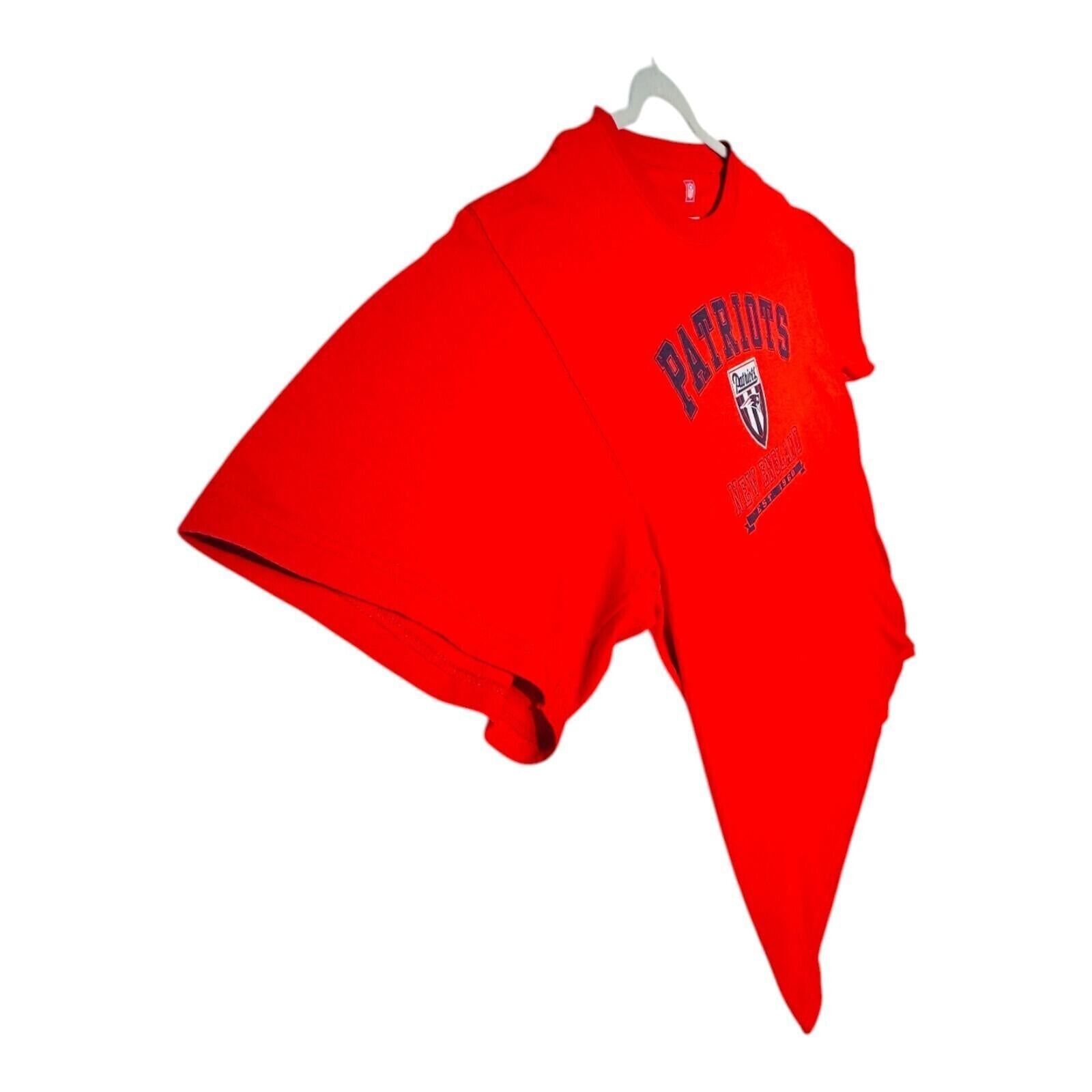 NFL Patriots T-Shirt Men's UK Size XL Red Short Sleeve