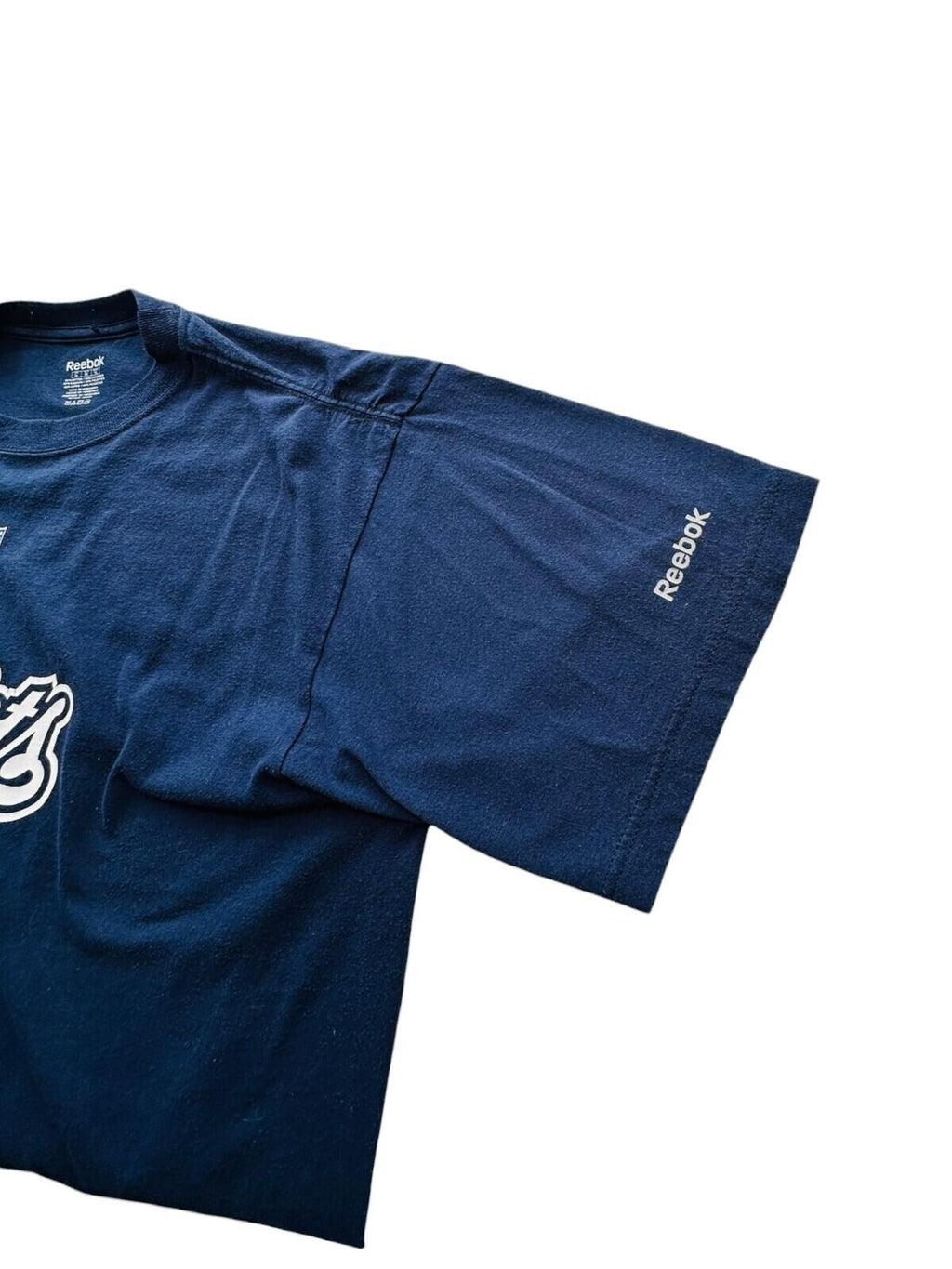 Reebok Patriots T-Shirt Men's UK Size XL Blue Short Sleeve