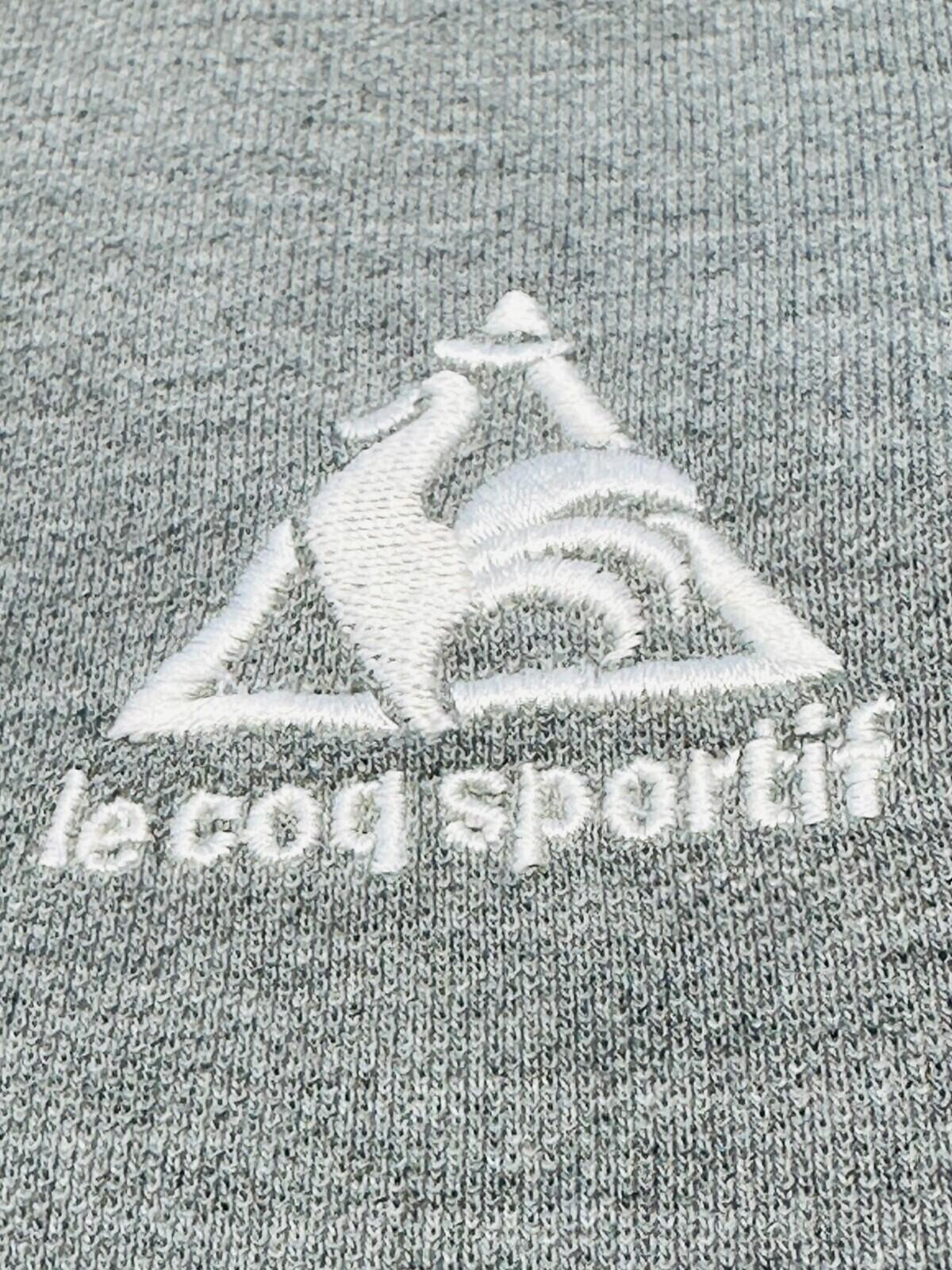 Le Coq Sportif Polo Shirt Men's UK Size XL Grey Short Sleeve