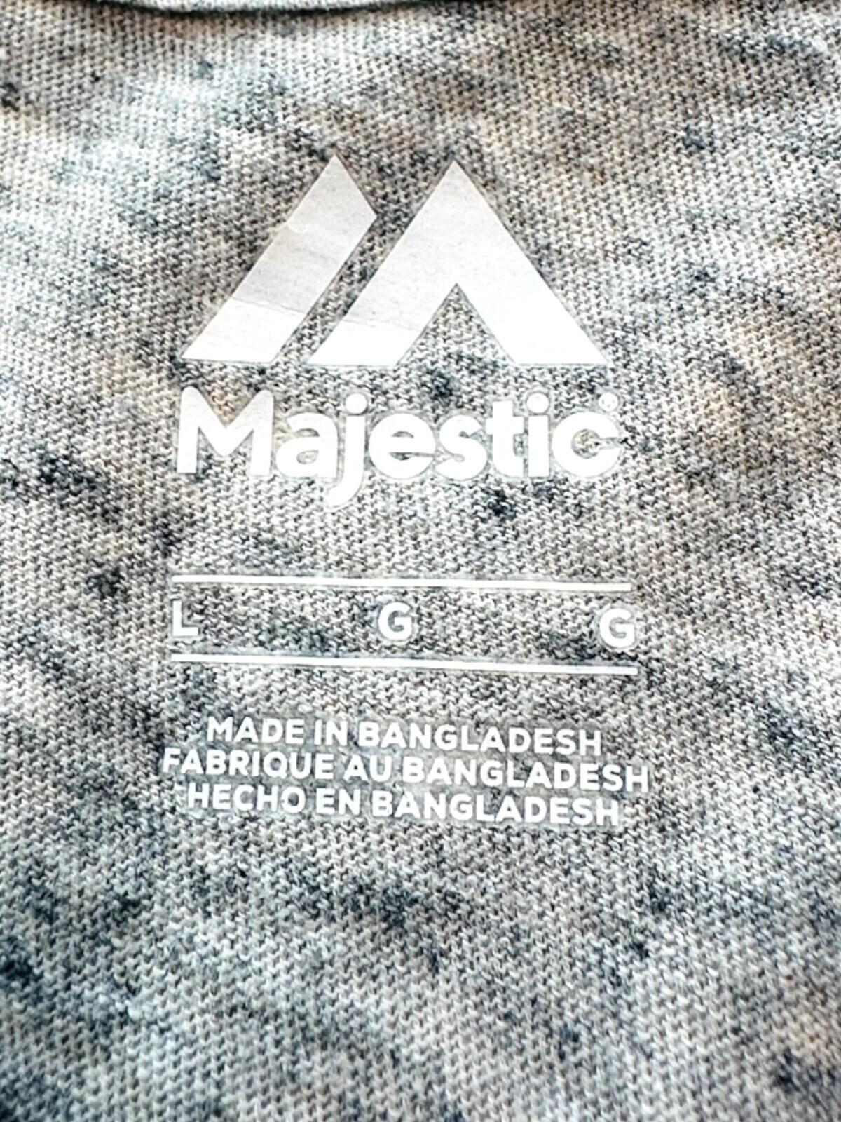 Majestic Cubs Baseball T-Shirt Men's UK Size L Grey