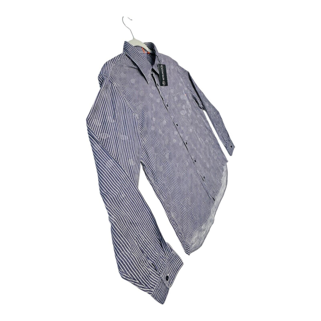 Hugo Boss Shirt Men's UK Size L Blue Stripe Designer