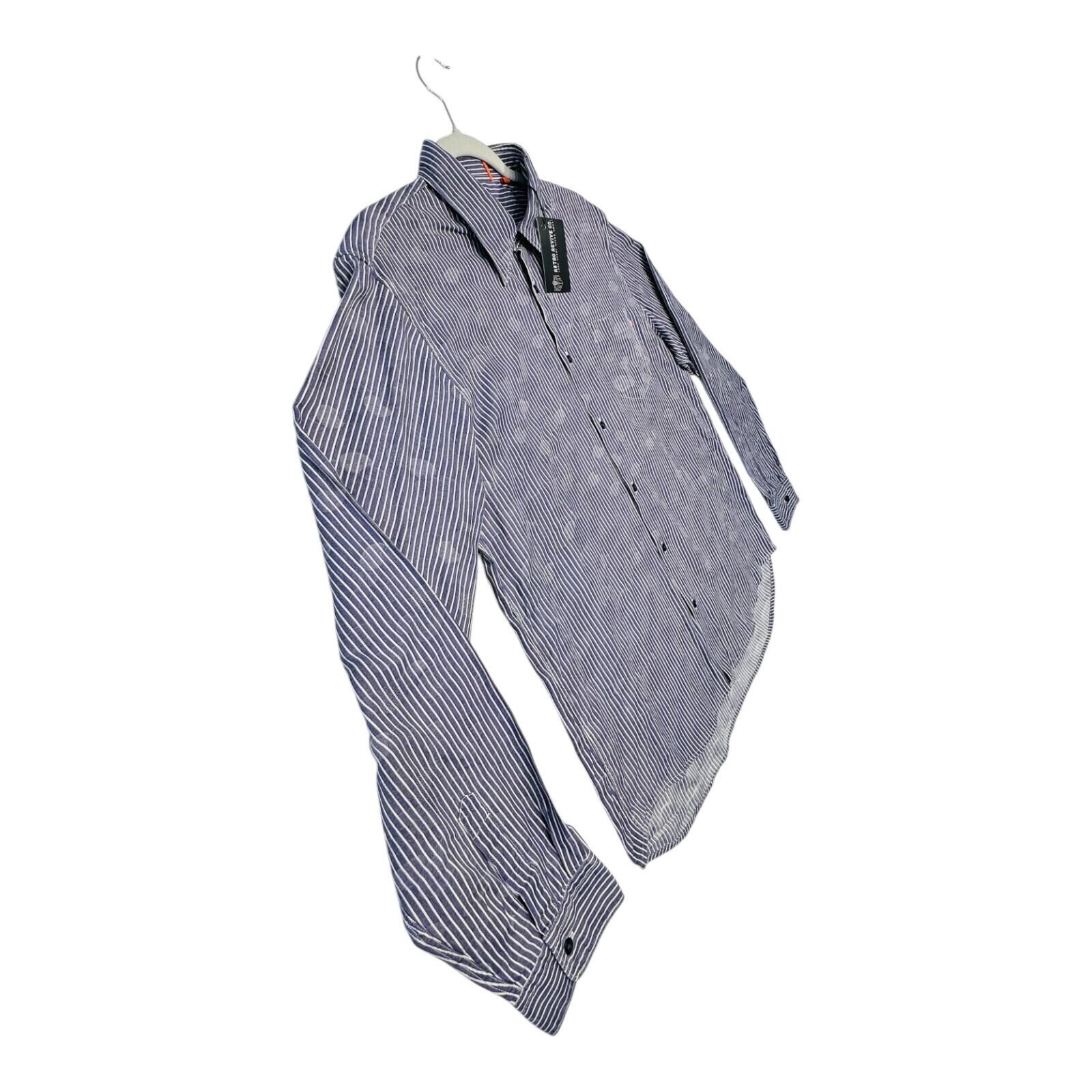 Hugo Boss Shirt Men's UK Size L Blue Stripe Designer