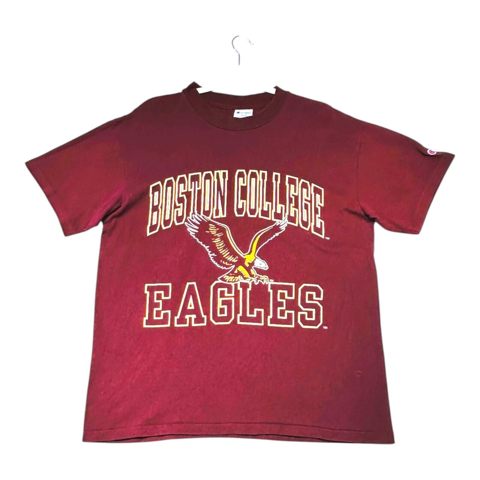 Champion Boston Eagles T-Shirt Men's UK Size L Red