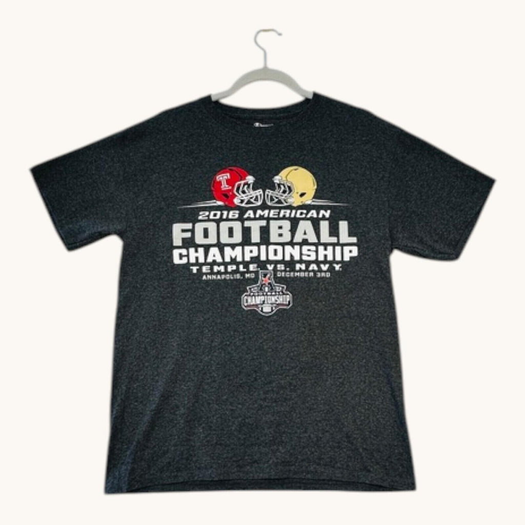 Champion Temple vs Navy T-Shirt Men's UK Size M Grey