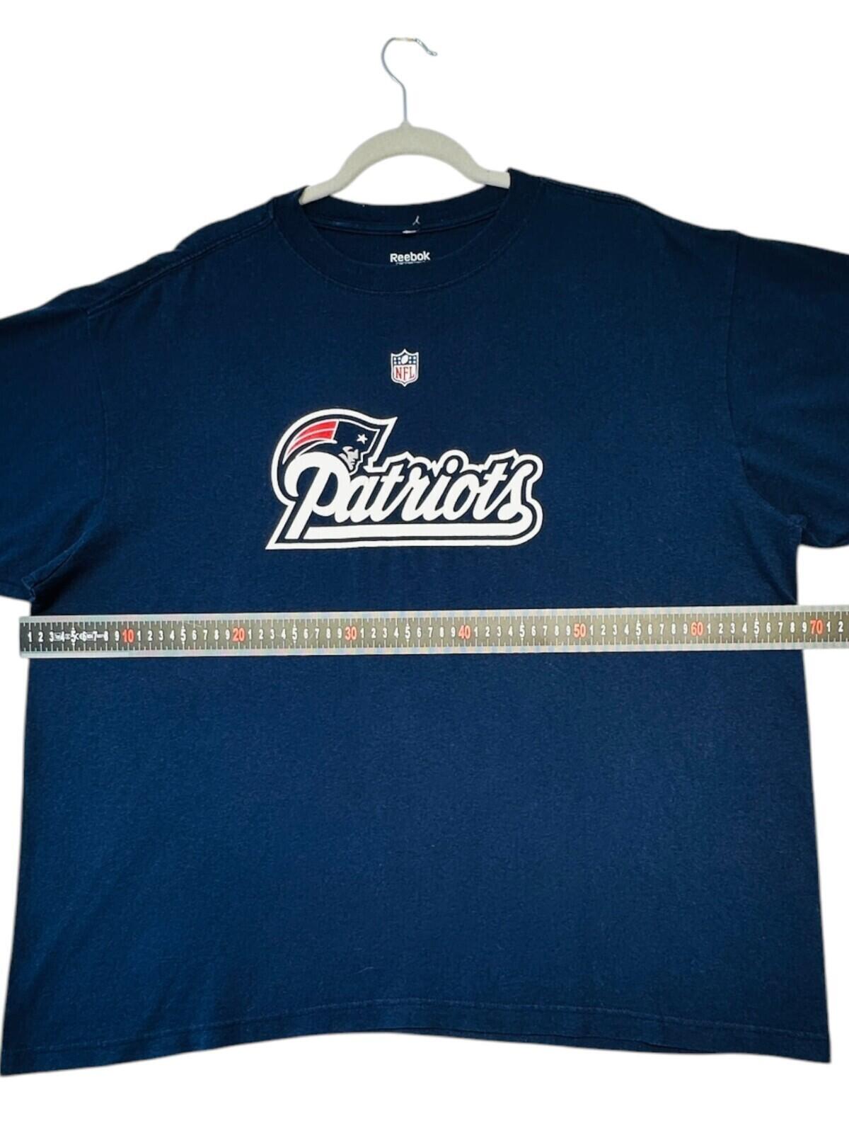 Reebok Patriots T-Shirt Men's UK Size XL Blue Short Sleeve