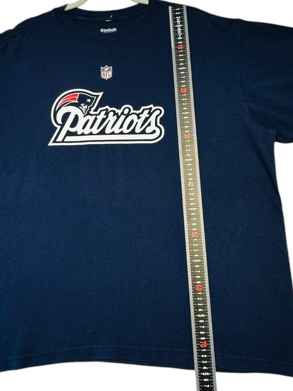 Reebok Patriots T-Shirt Men's UK Size XL Blue Short Sleeve