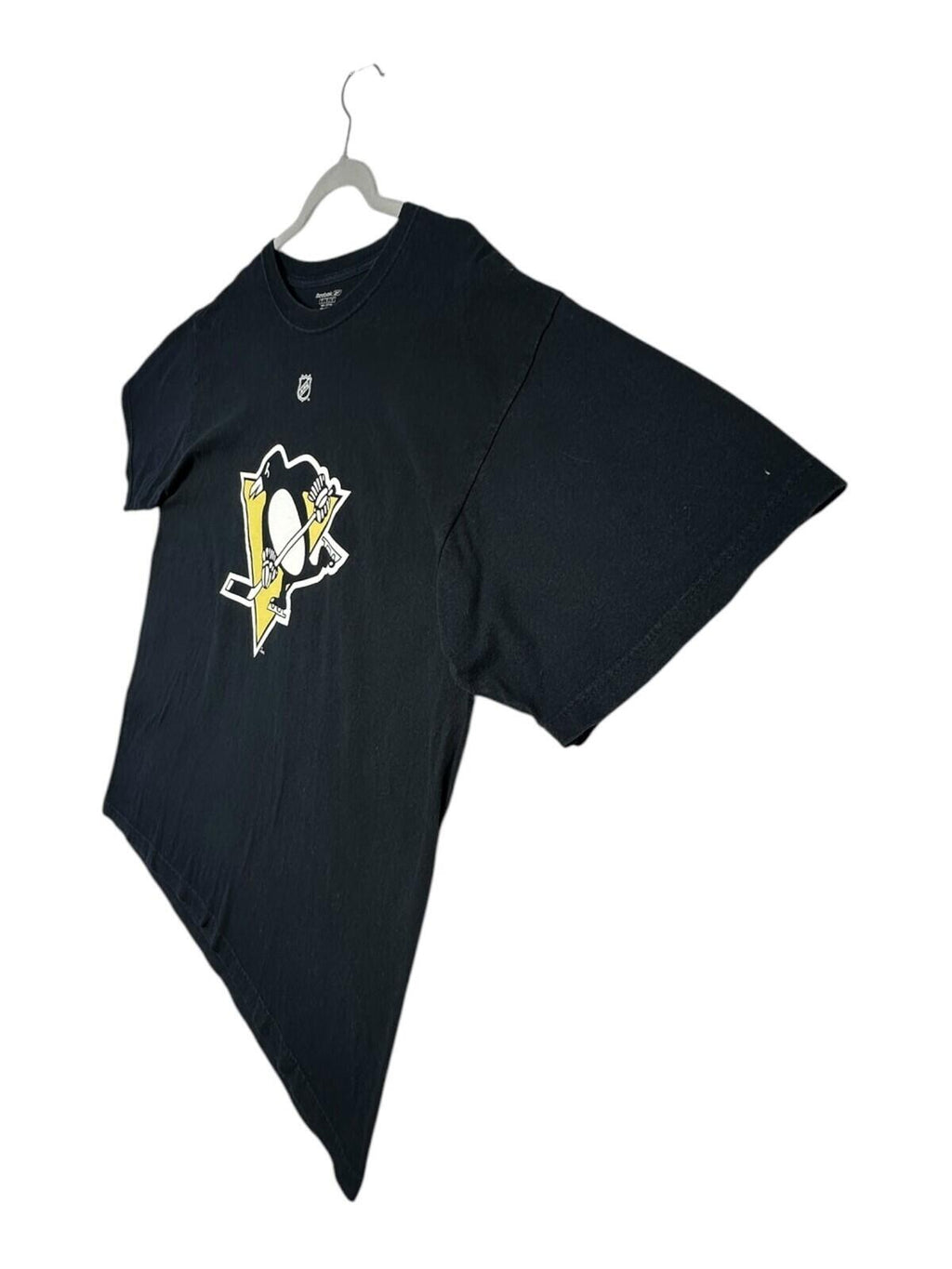 Reebok Penguin's T-Shirt Men's UK Size L Black Short Sleeve