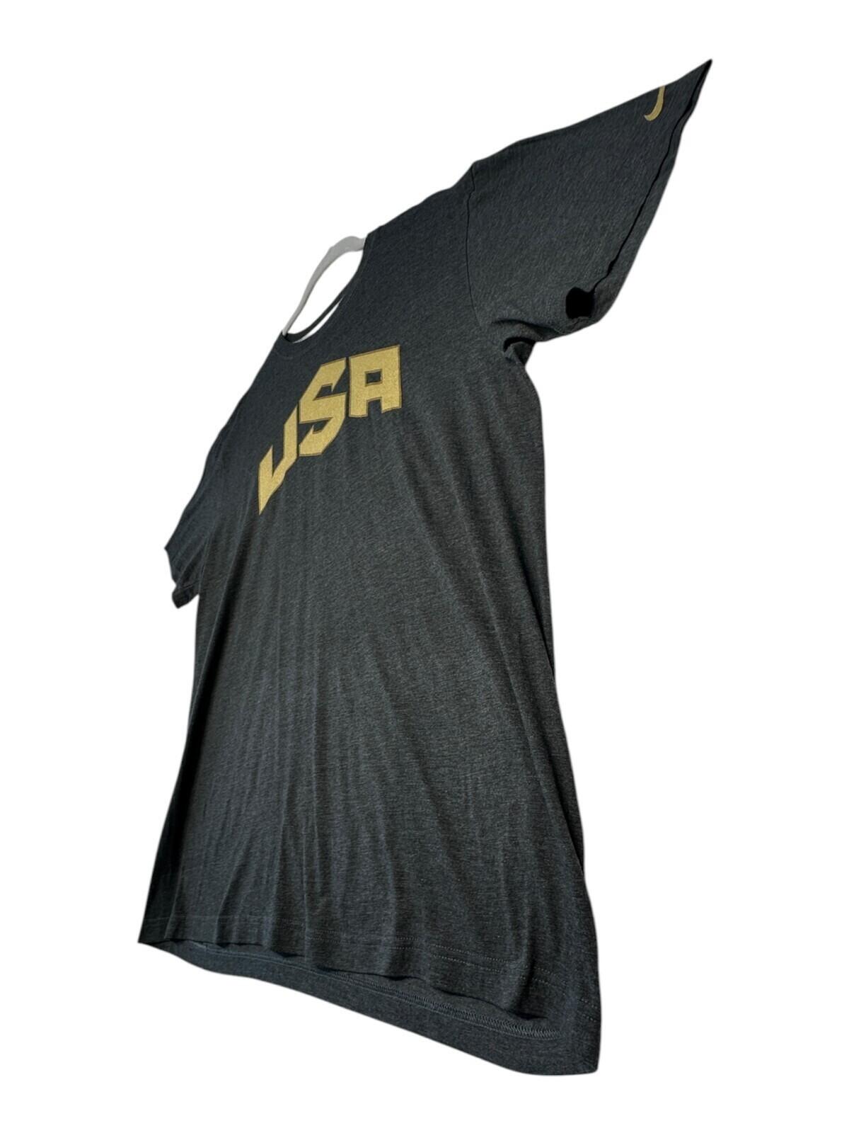 Nike USA T-Shirt Men's UK Size XL Grey Gold Graphic Print
