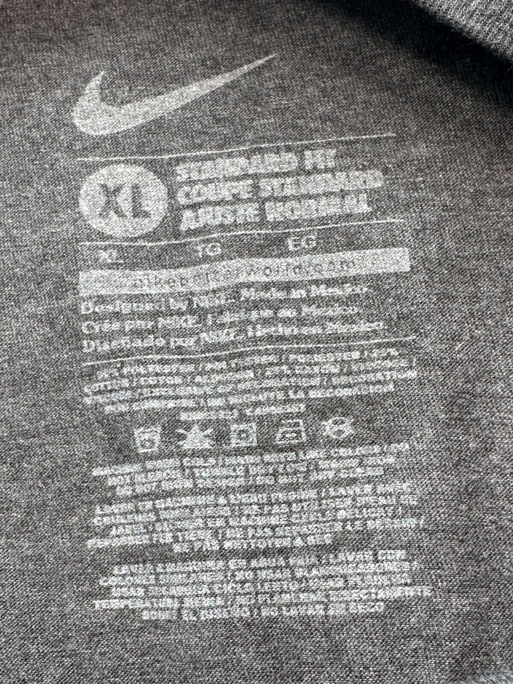 Nike USA T-Shirt Men's UK Size XL Grey Gold Graphic Print