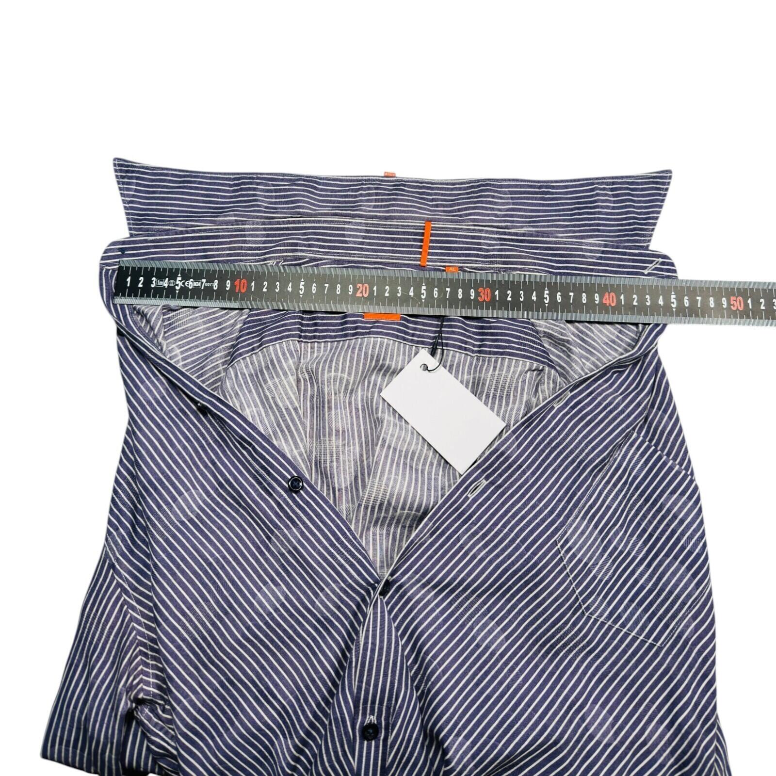 Hugo Boss Shirt Men's UK Size L Blue Stripe Designer