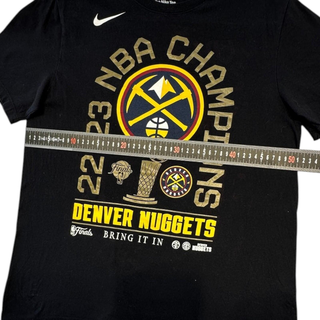 Nike Denver Nuggets T-Shirt Men's UK Size M Black Crew Neck