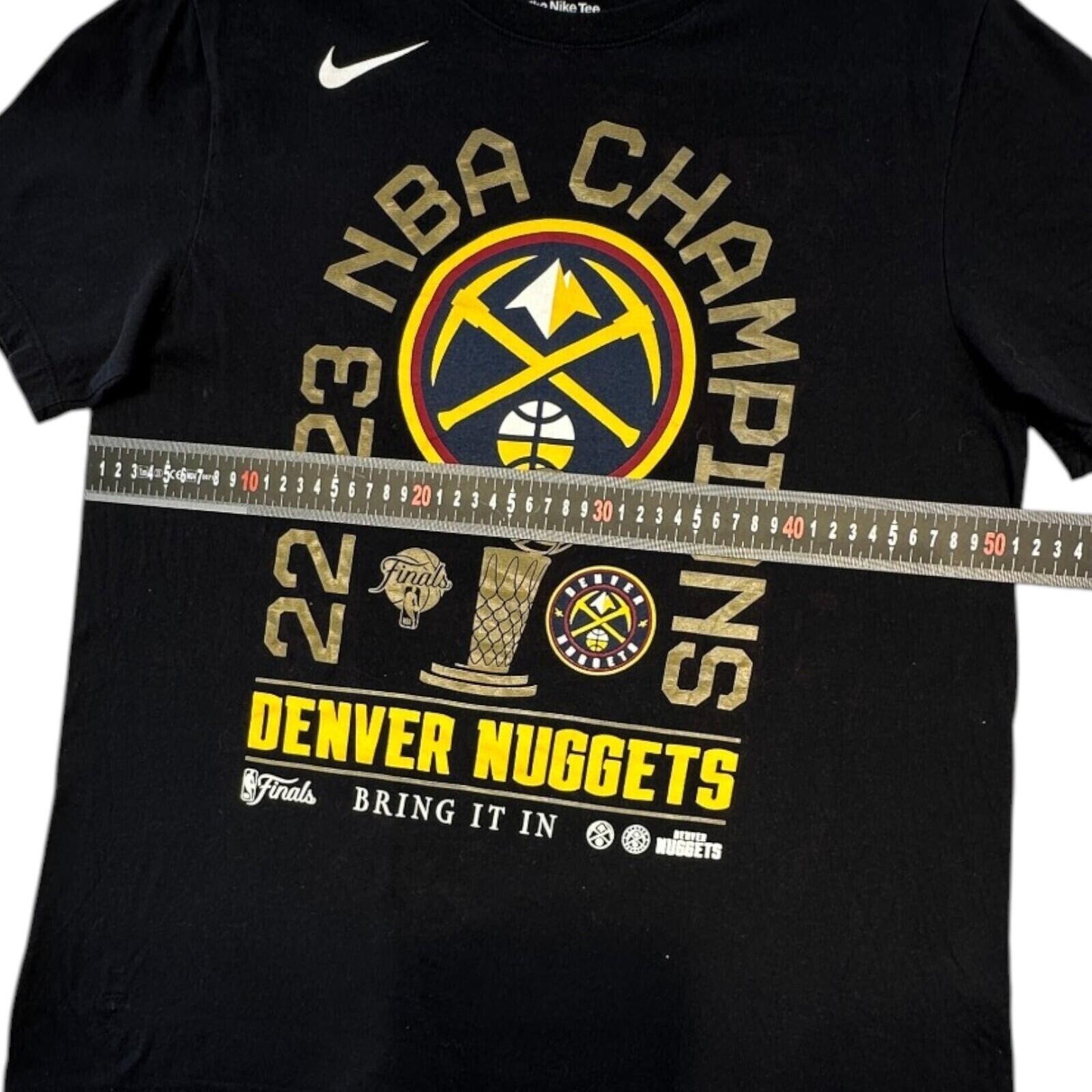 Nike Denver Nuggets T-Shirt Men's UK Size M Black Crew Neck
