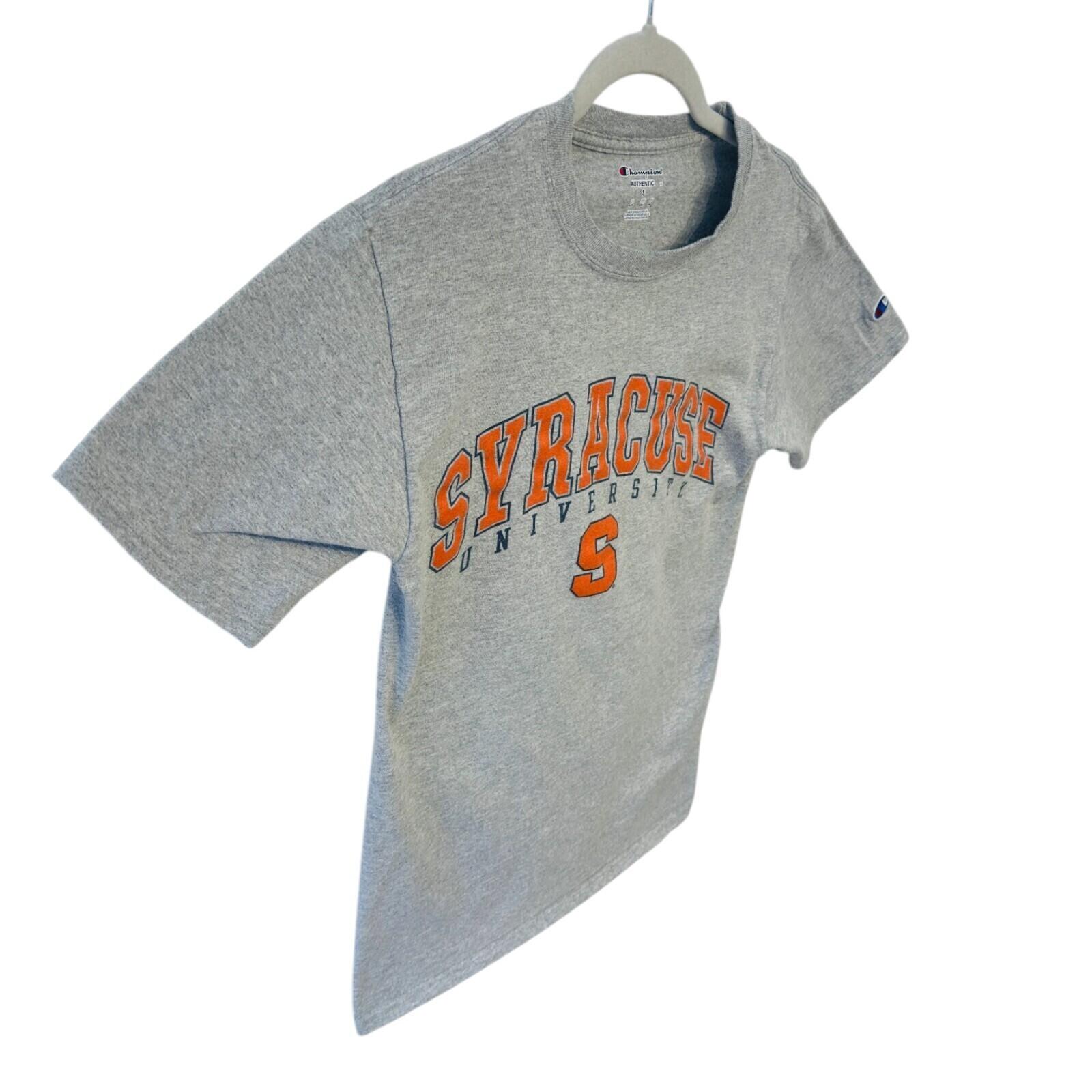 Champion Syracuse T-Shirt Men's UK Size S Grey Short Sleeve