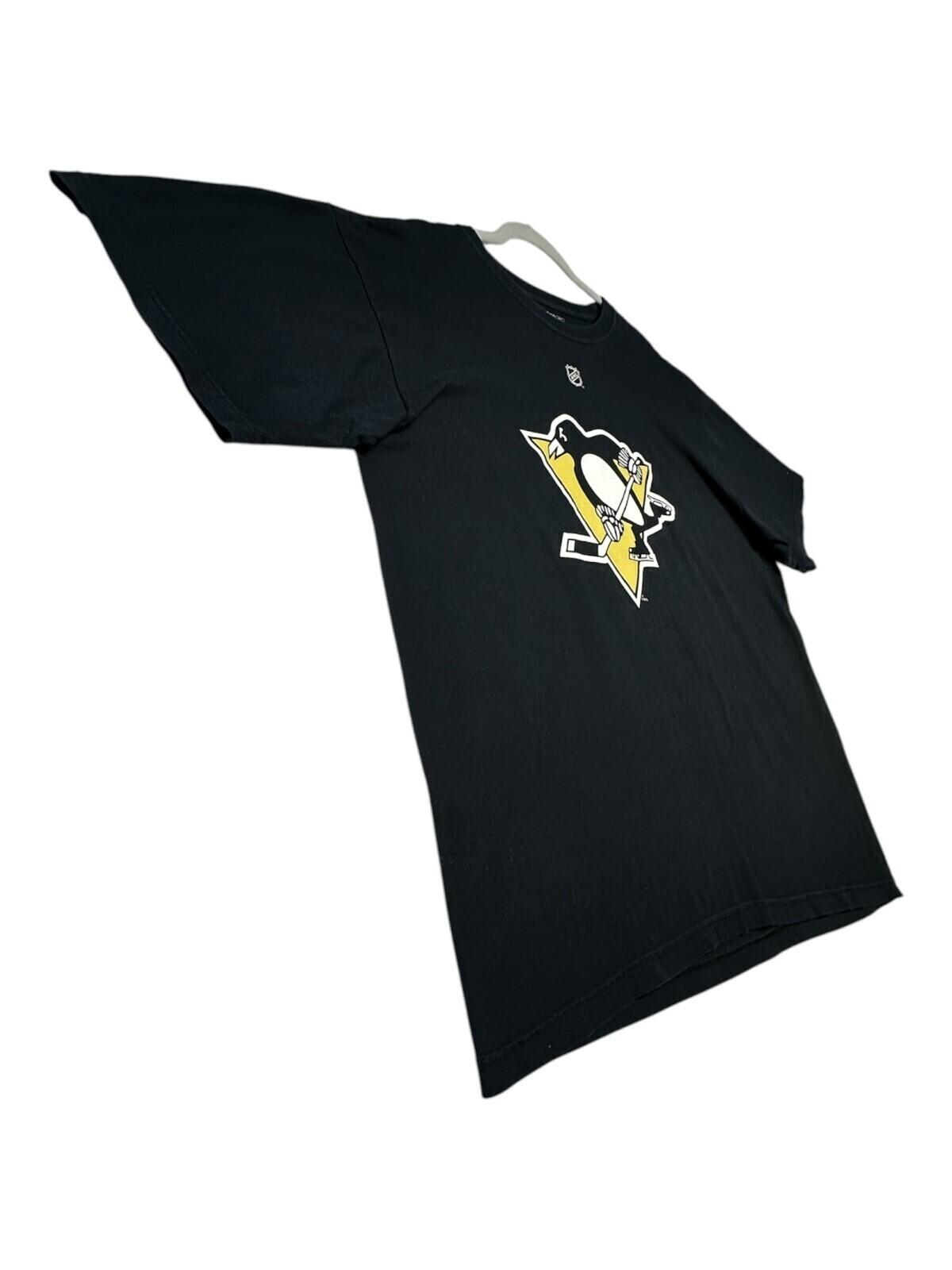 Reebok Penguin's T-Shirt Men's UK Size L Black Short Sleeve