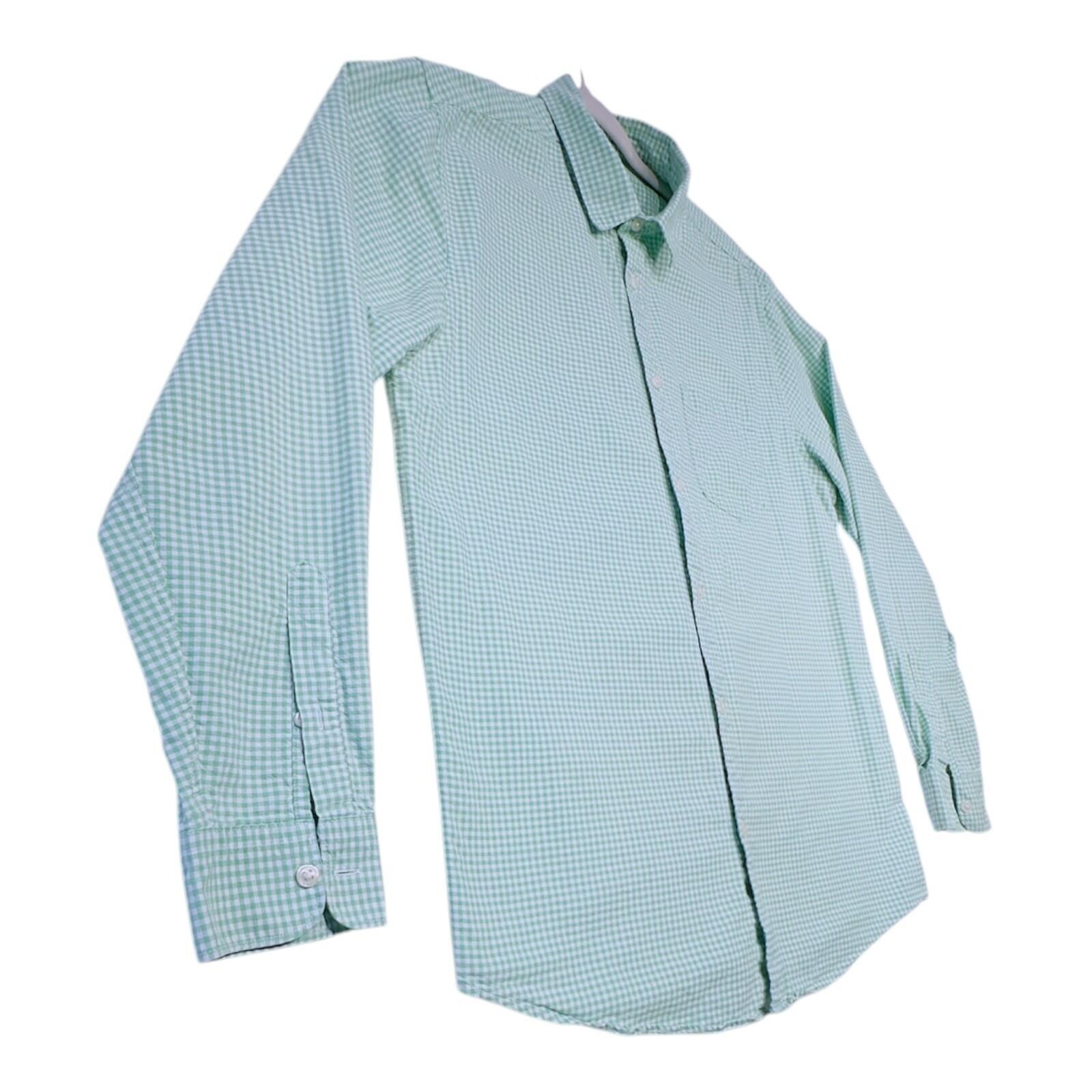 Tu Man Shirt Men's UK Size L Green Check Long Sleeve
