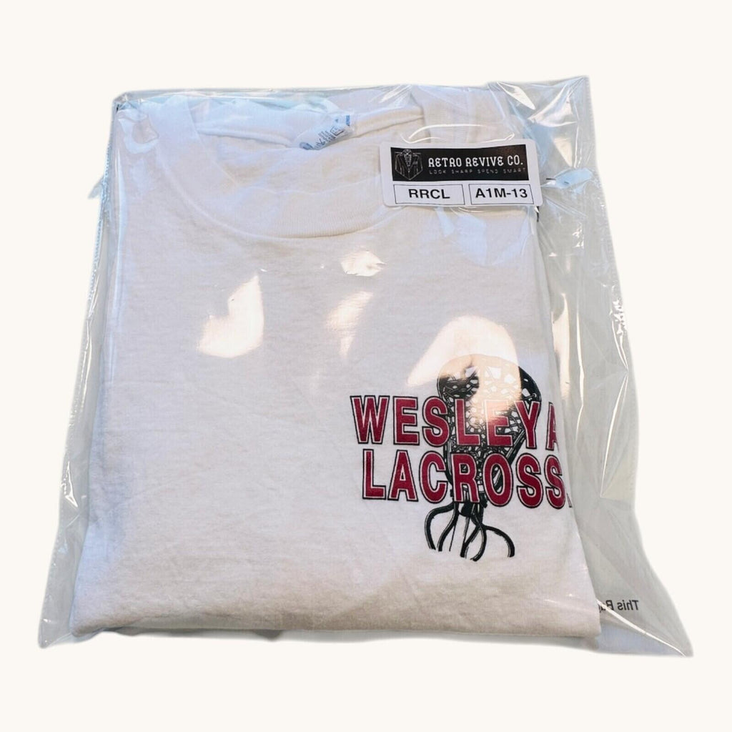 Champion Wesleyan Lacrosse T-Shirt Men's UK Size L White