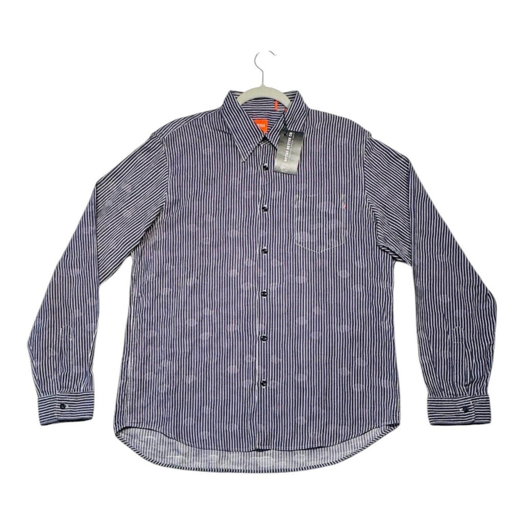 Hugo Boss Shirt Men's UK Size L Blue Stripe Designer
