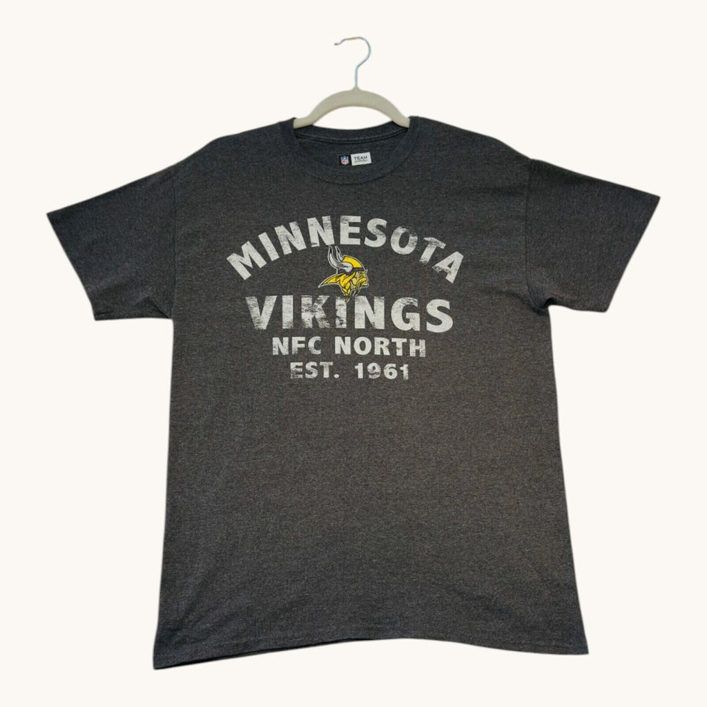 NFL Minnesota Vikings T-Shirt Men's UK Size M Grey Crew Neck
