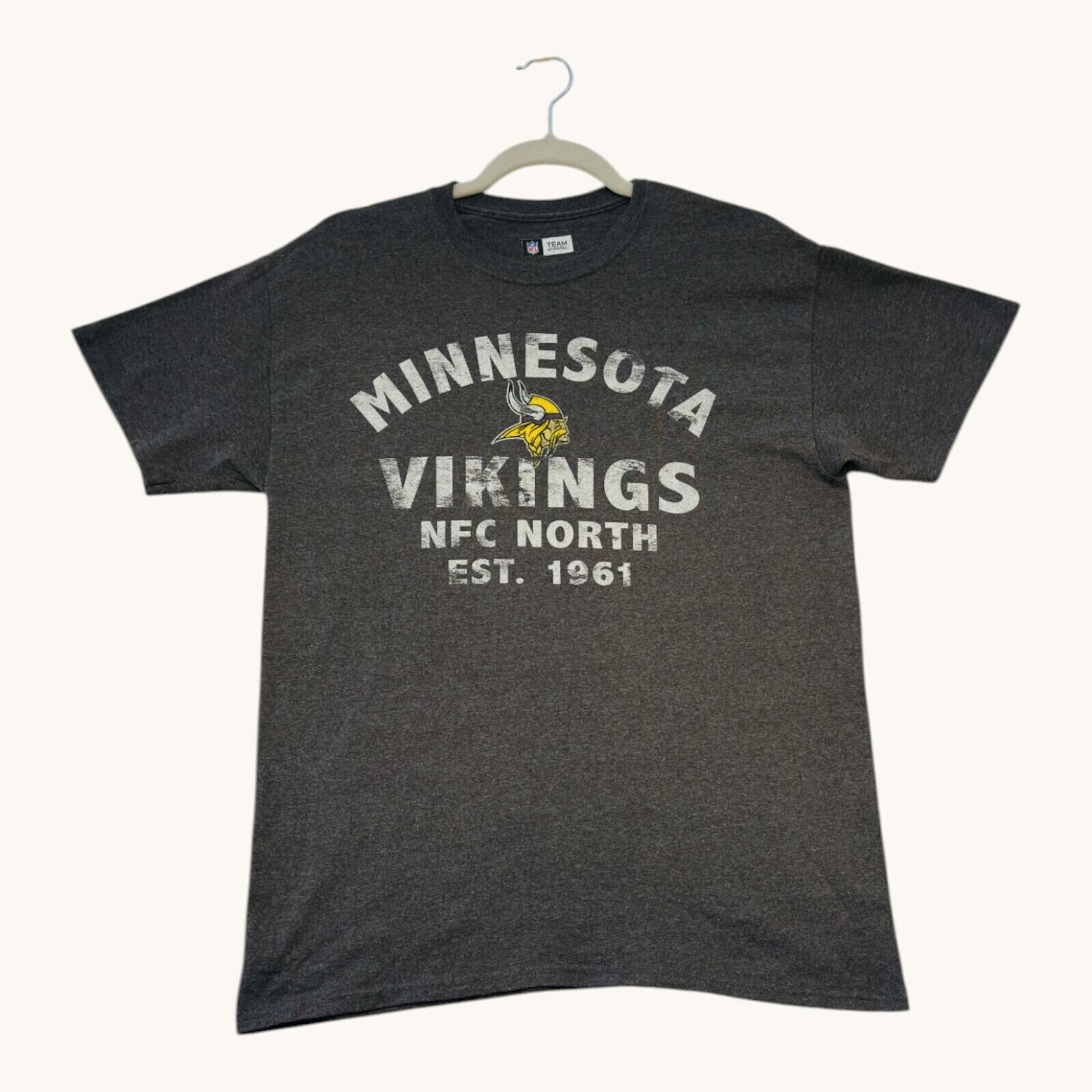 NFL Minnesota Vikings T-Shirt Men's UK Size M Grey Crew Neck