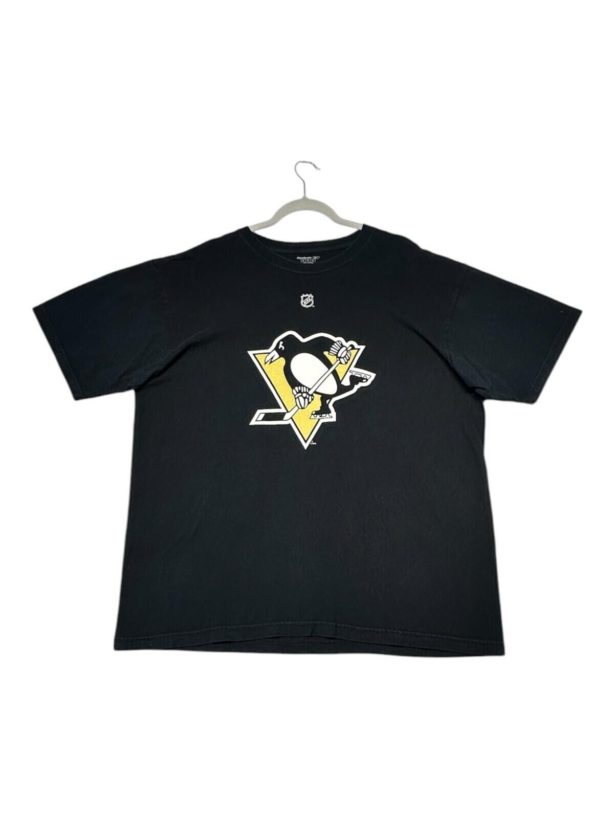 Reebok Penguin's T-Shirt Men's UK Size L Black Short Sleeve