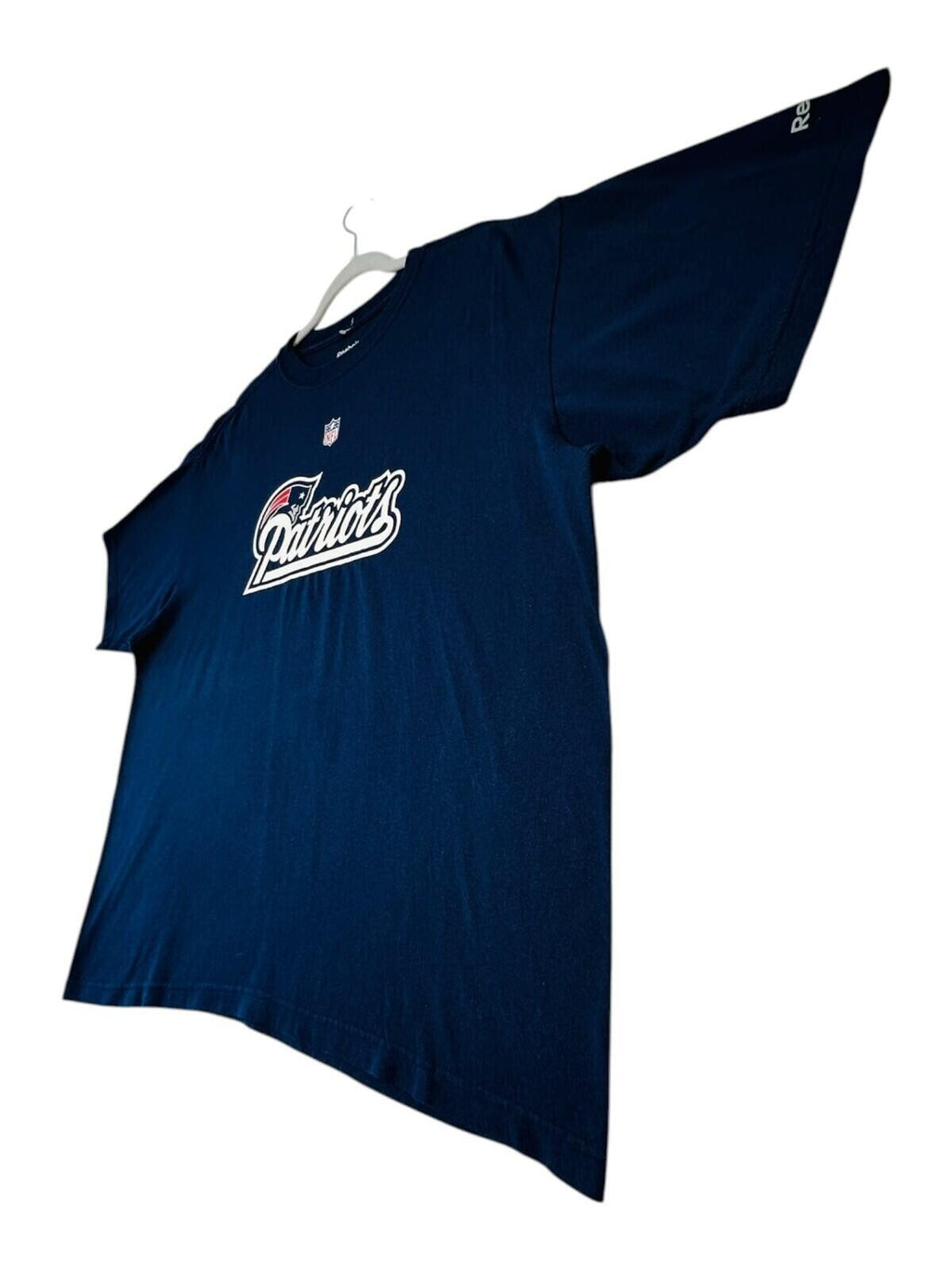 Reebok Patriots T-Shirt Men's UK Size XL Blue Short Sleeve