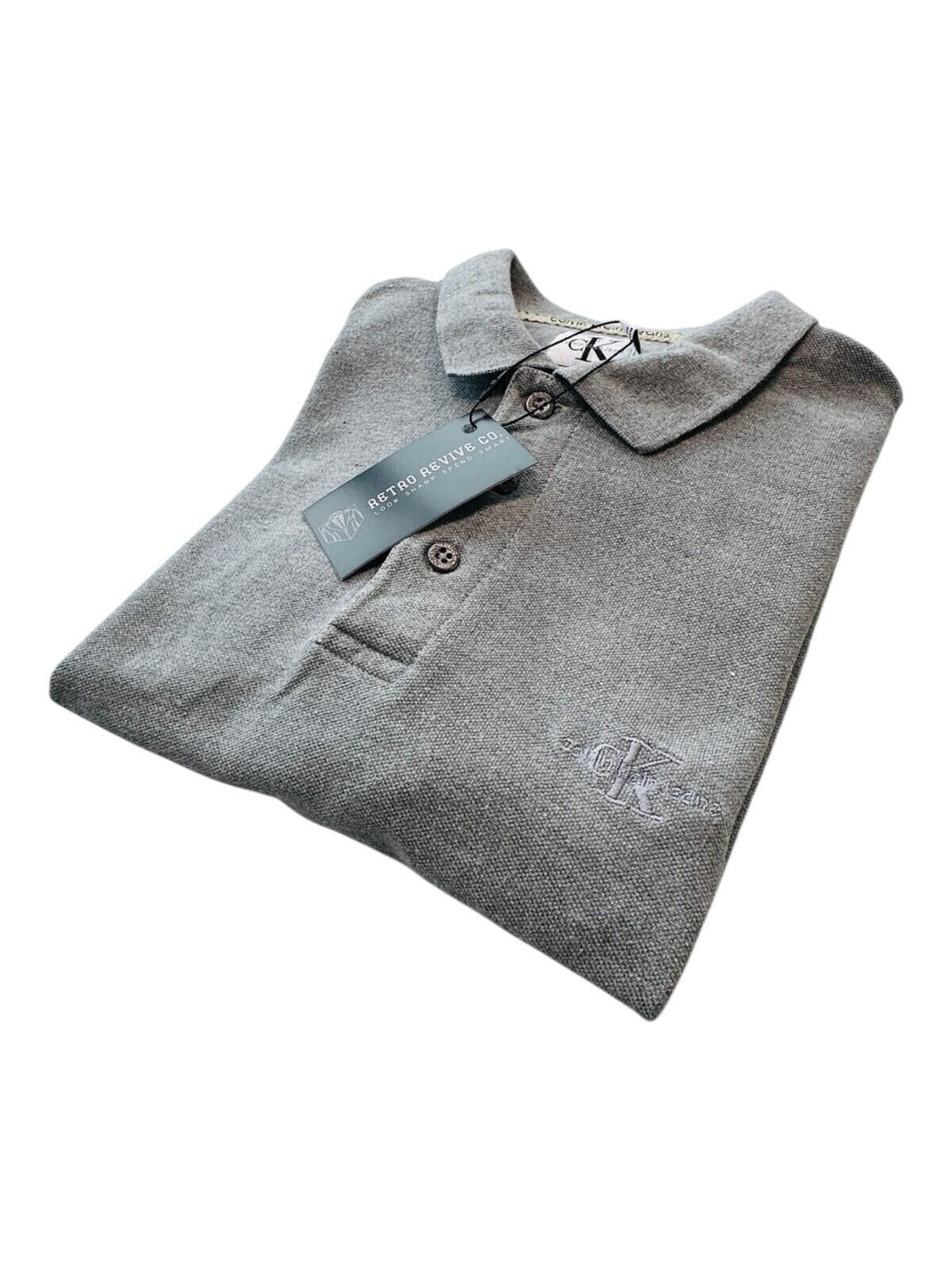 Calvin Klein Jeans Polo Shirt Men's UK Size M Grey