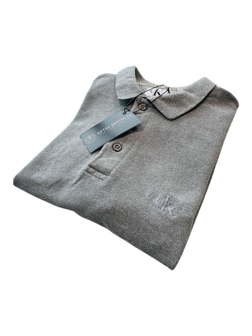 Calvin Klein Jeans Polo Shirt Men's UK Size M Grey
